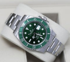 Rolex Submariner Date Stainless Steel Watch 116610LV Green 'Hulk' Unworn