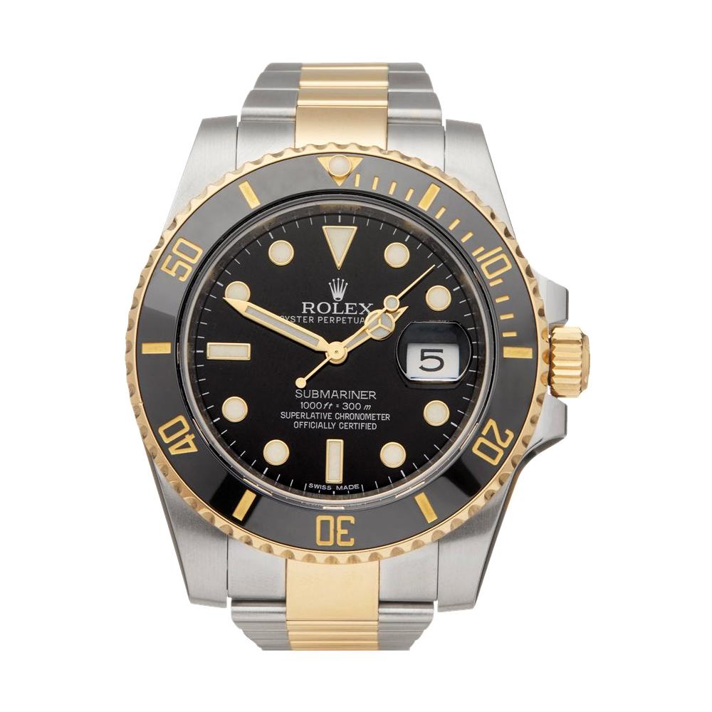 Rolex Submariner Date Stainless Steel and Yellow Gold 11613LN
