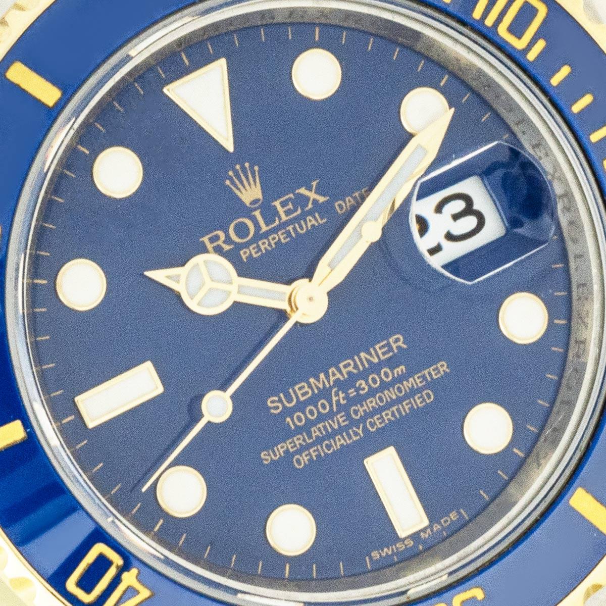Rolex Submariner Date Edelstahl & Gelbgold 116613LB im Zustand „Hervorragend“ im Angebot in London, GB