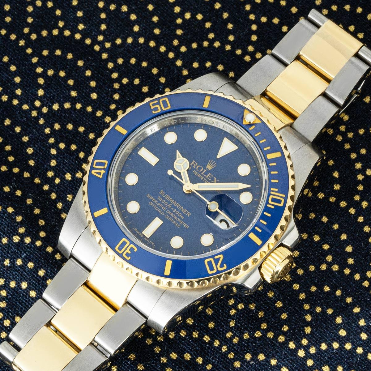 Rolex Submariner Date Edelstahl & Gelbgold 116613LB im Angebot 3