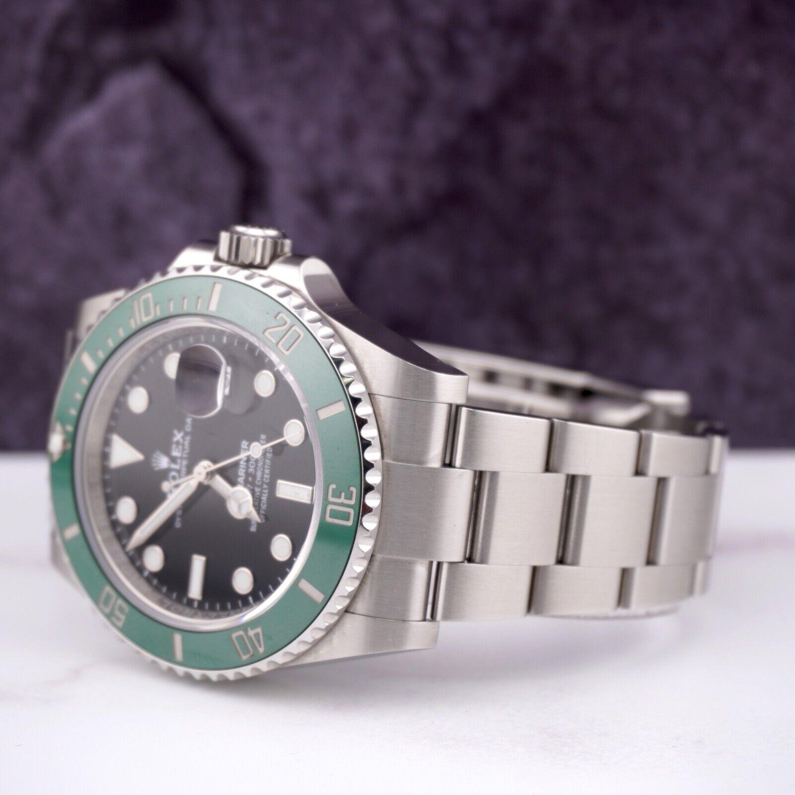 Rolex Submariner Date Starbucks 40mm Green Bezel Steel Black Dial Watch 126610LV Unisexe en vente