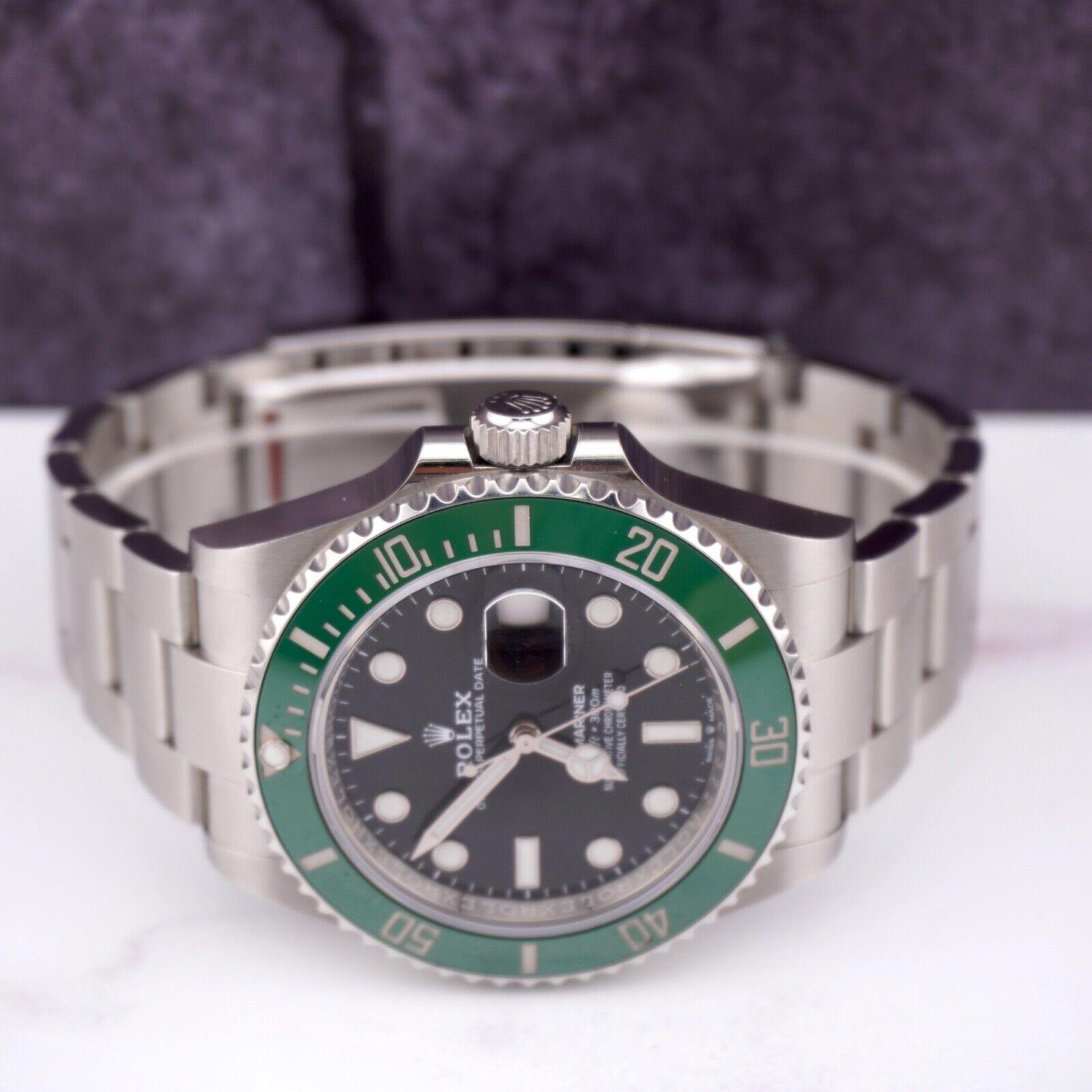 Rolex Submariner Date Starbucks 40mm Green Bezel Steel Black Dial Watch 126610LV en vente 4