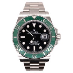 Used Rolex Submariner Date Starbucks 40mm Green Bezel Steel Black Dial Watch 126610LV