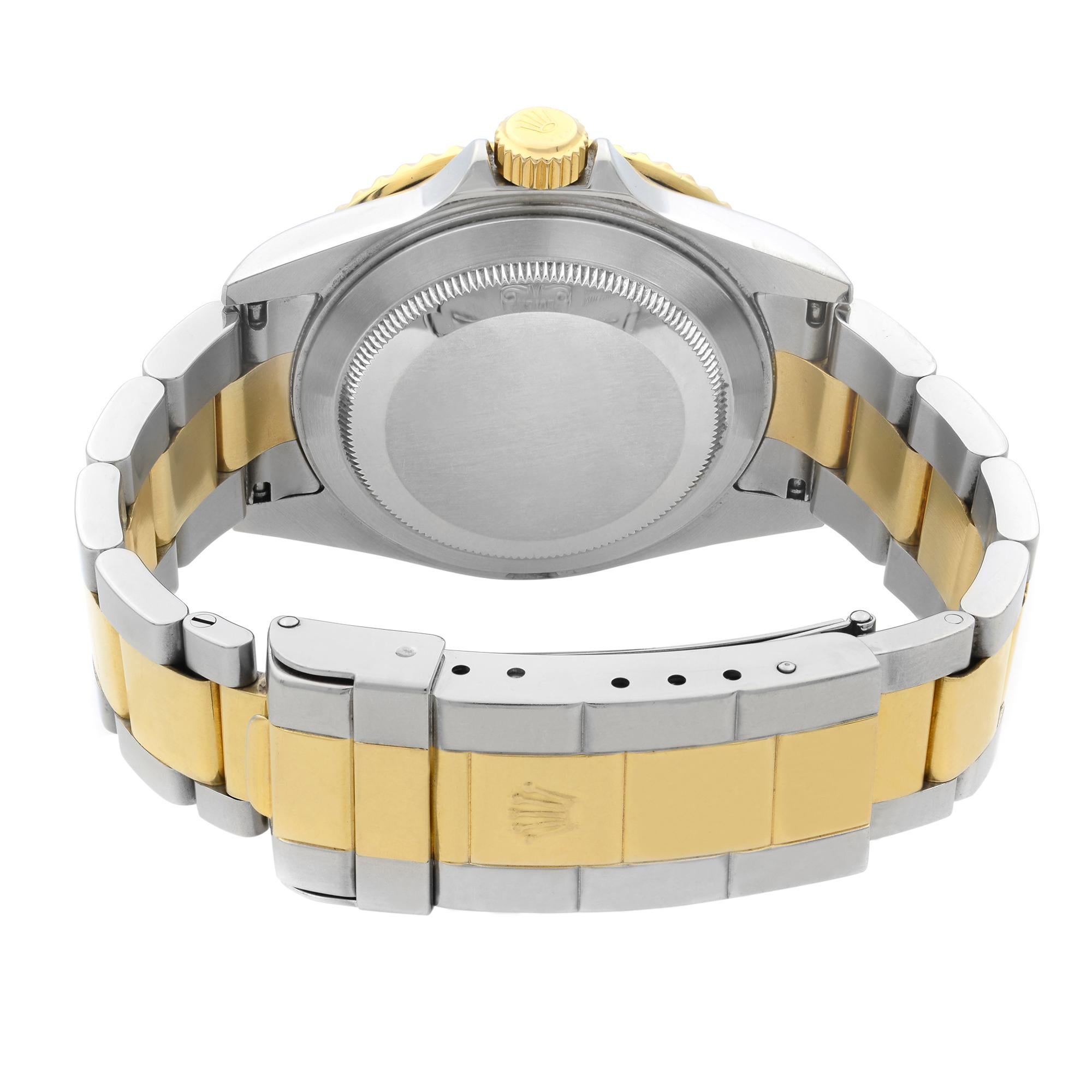 Rolex Submariner Date Steel 18 Karat Gold Black Dial Automatic Mens Watch 16613T 2