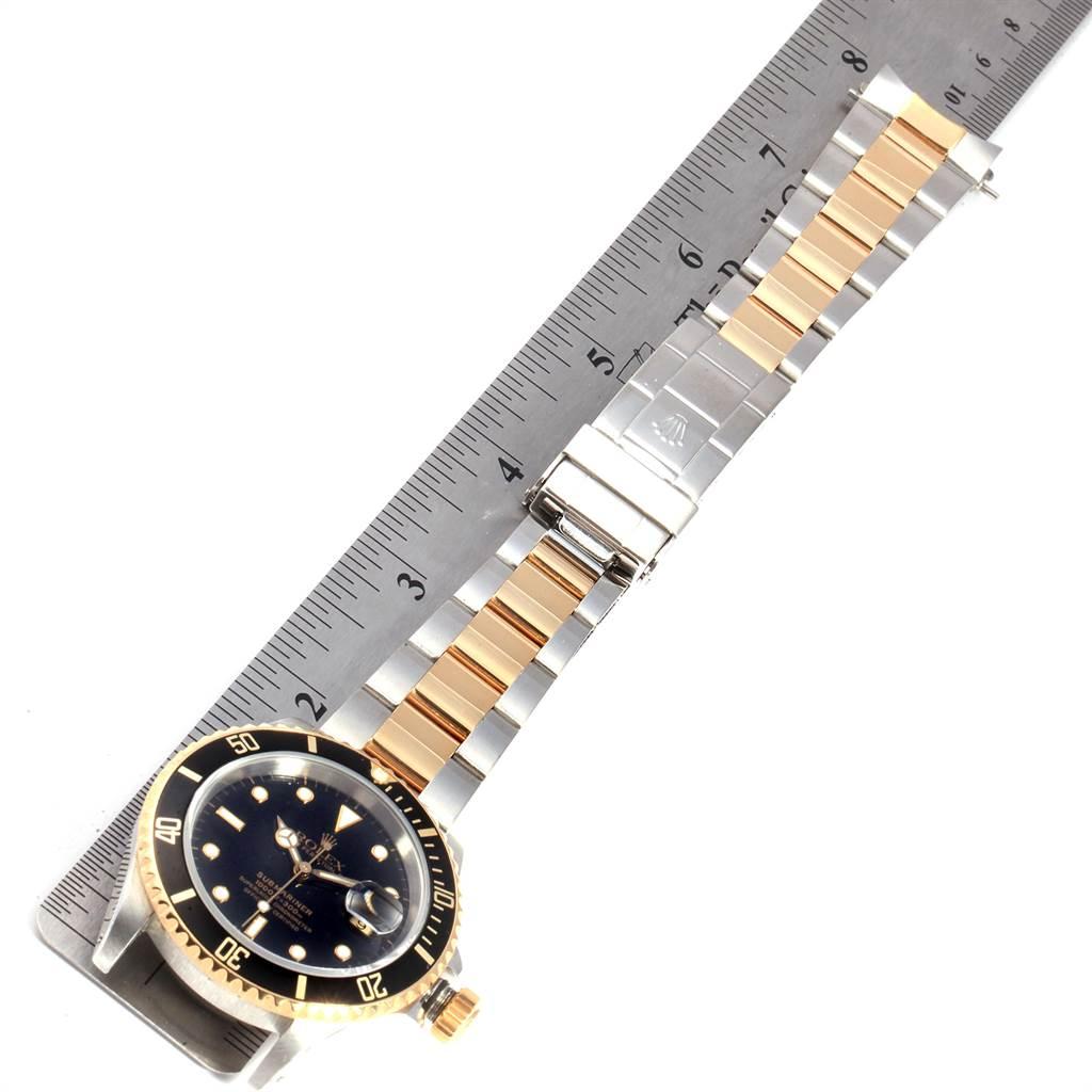 Rolex Submariner Date Steel 18 Karat Yellow Gold Men's Watch 16613 7