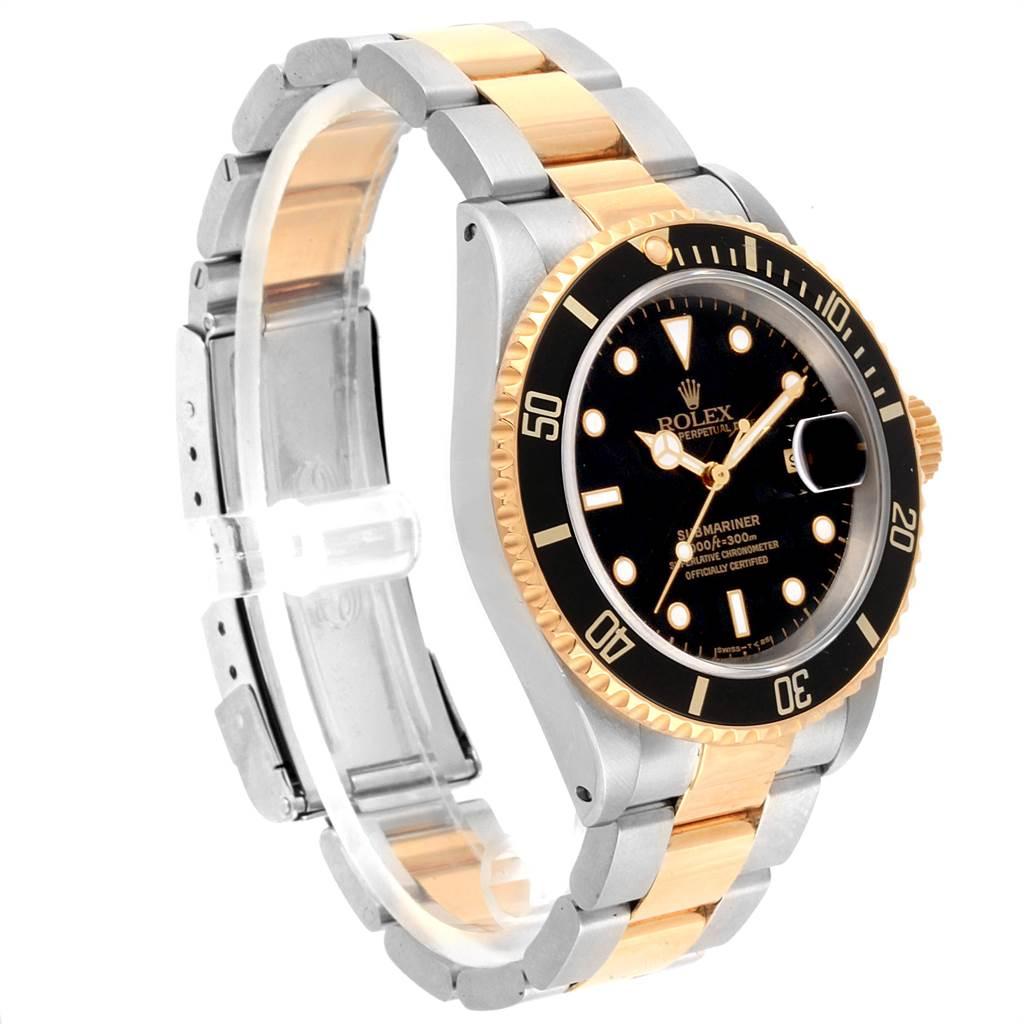 Rolex Submariner Date Steel 18 Karat Yellow Gold Men's Watch 16613 For Sale 1
