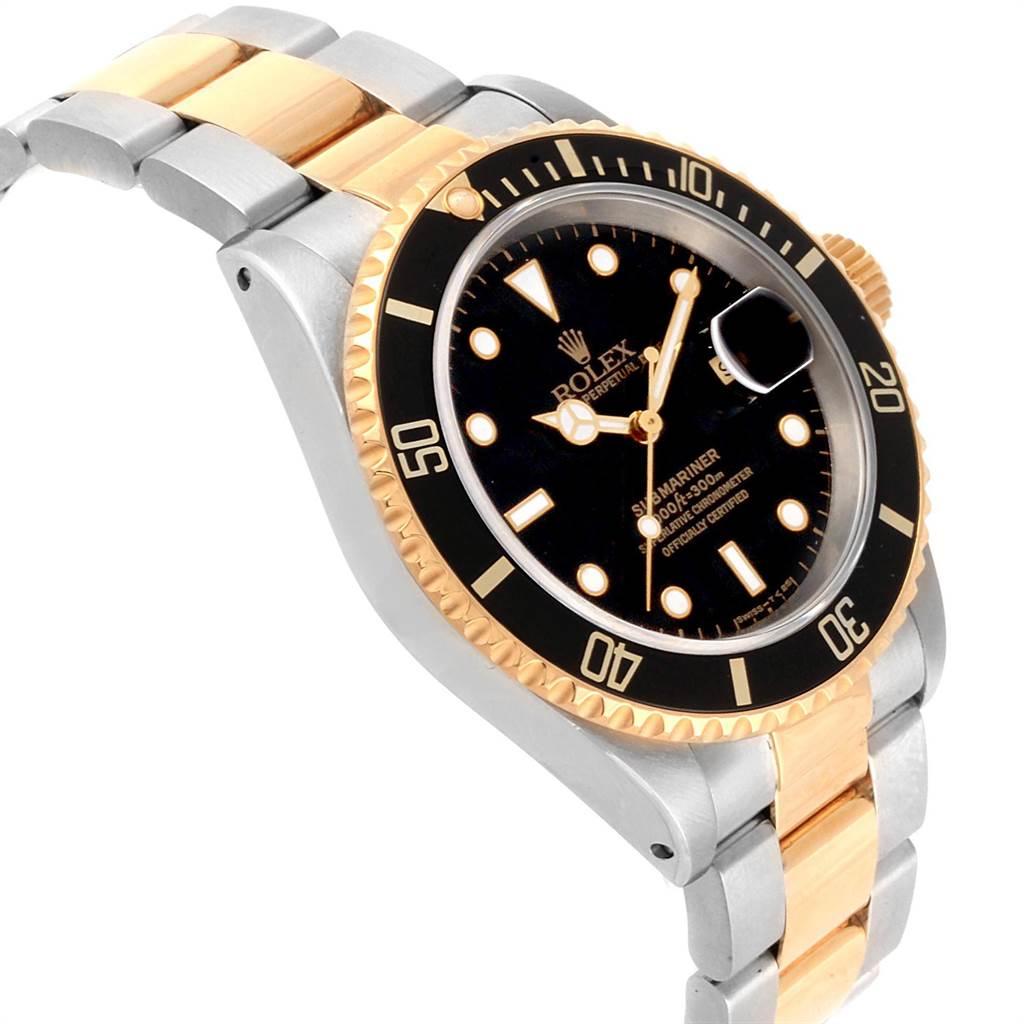 Rolex Submariner Date Steel 18 Karat Yellow Gold Men's Watch 16613 2