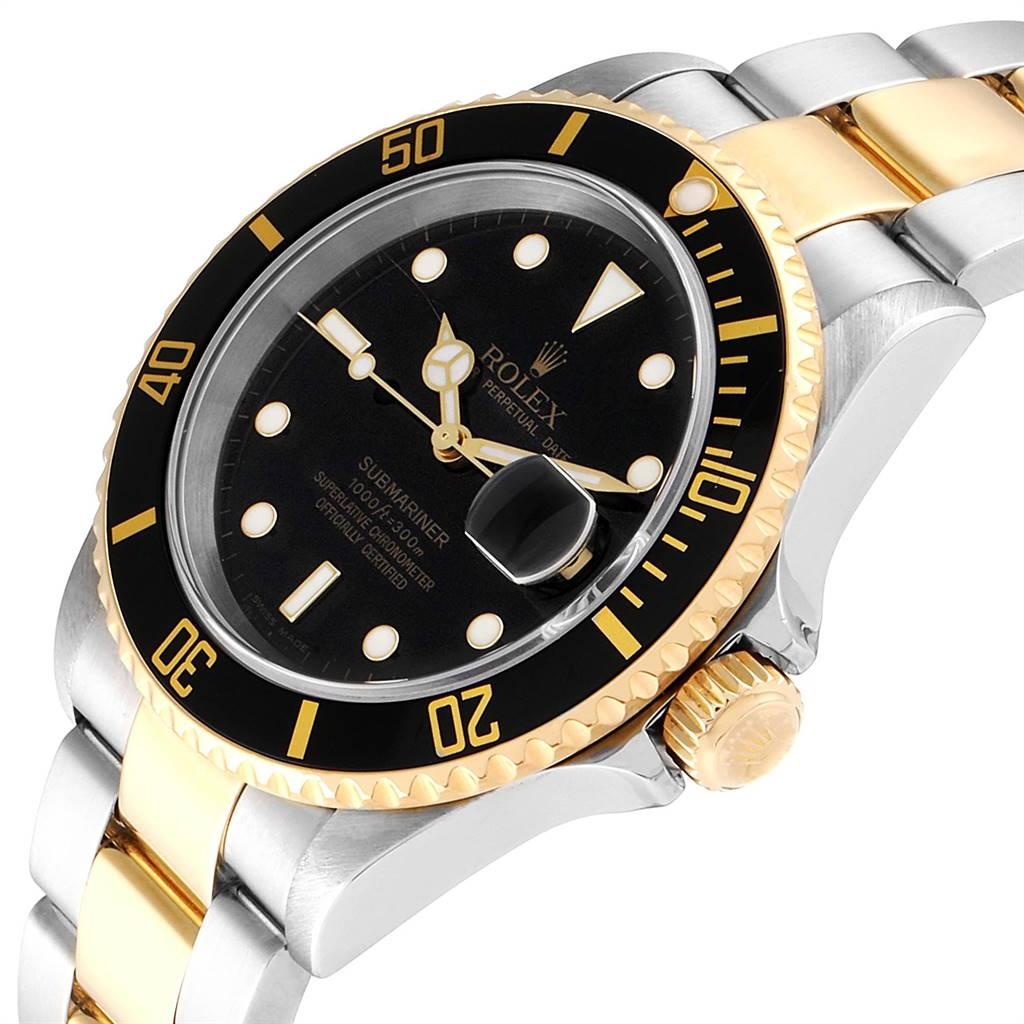 Rolex Submariner Date Steel 18 Karat Yellow Gold Men’s Watch 16613 For Sale 1