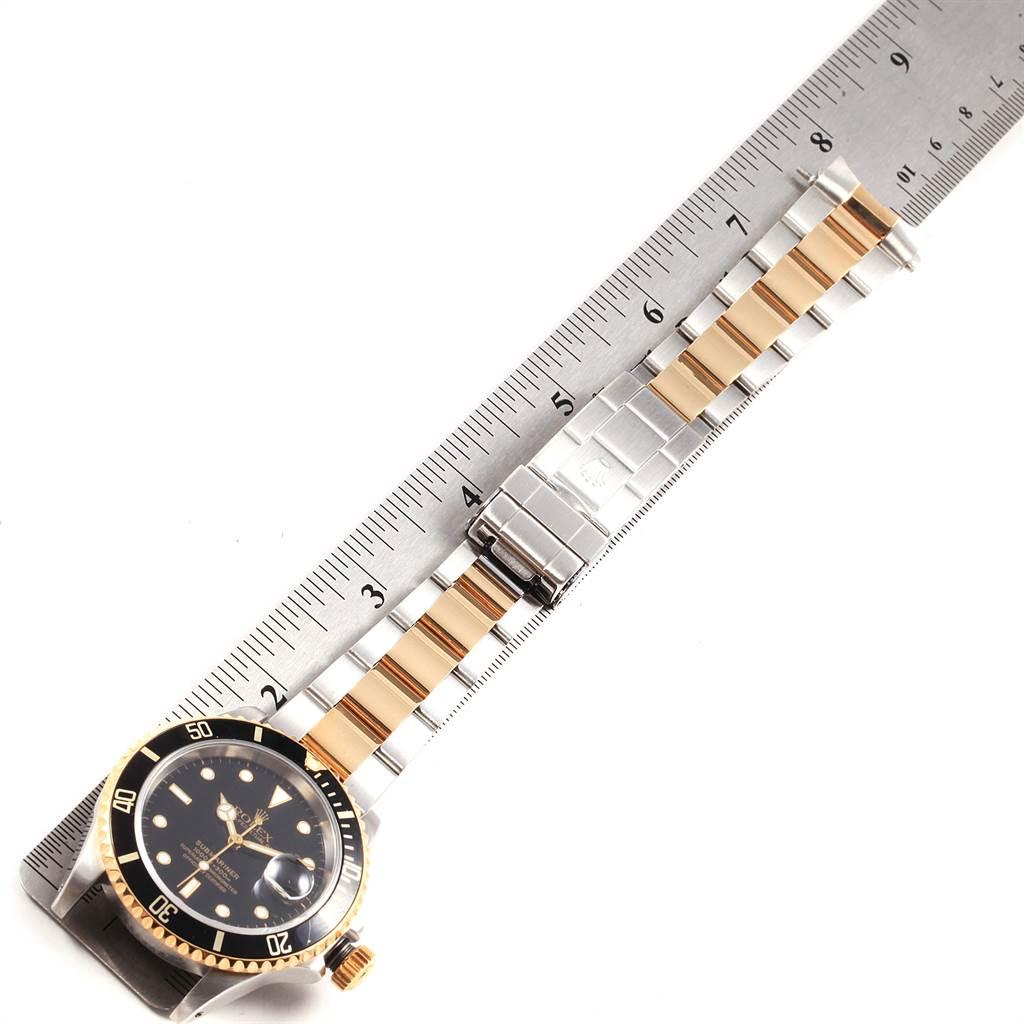 Rolex Submariner Date Steel 18 Karat Yellow Gold Men's Watch 16613 For Sale 5