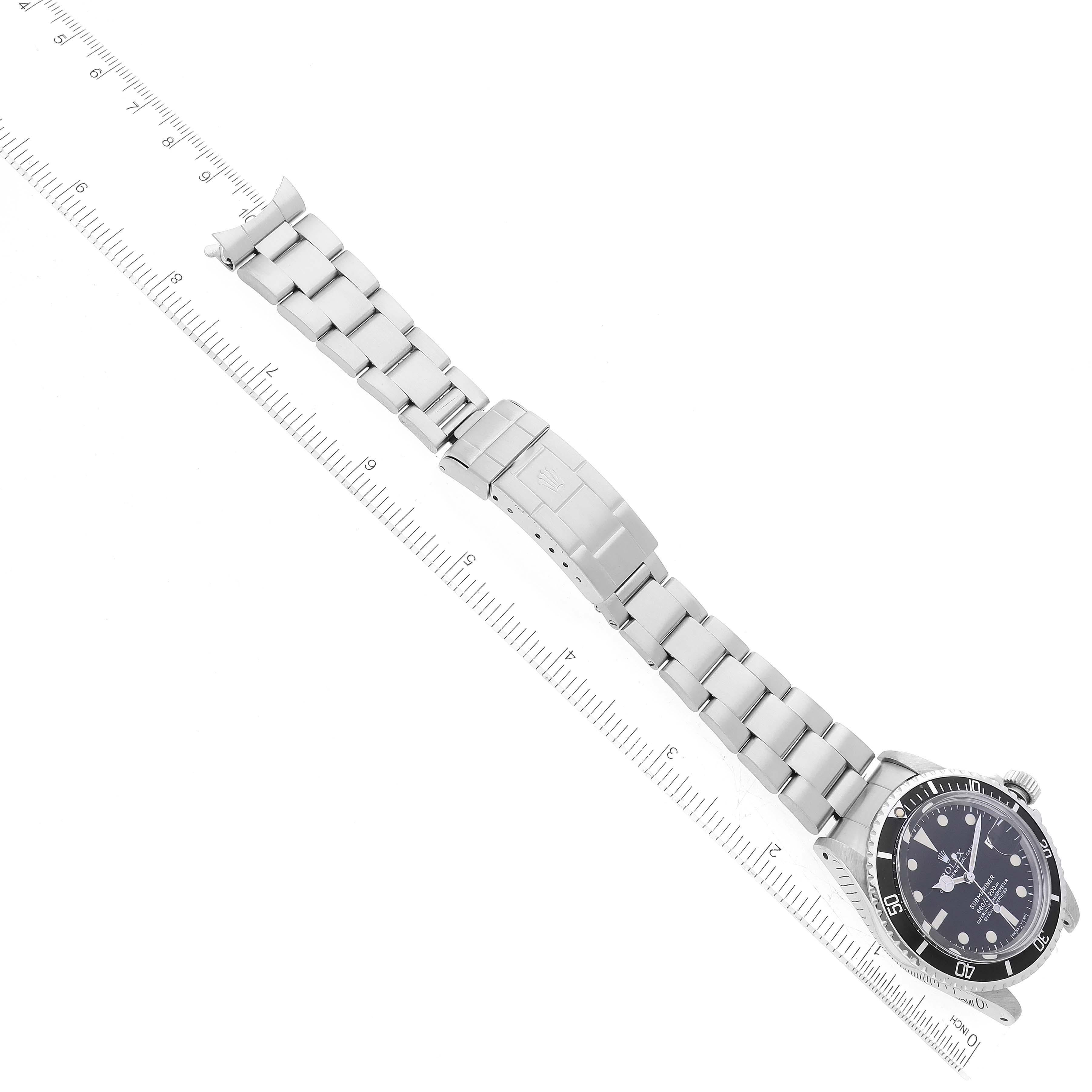 Rolex Submariner Date Steel Black Dial Mens Vintage Watch 1680 en vente 6