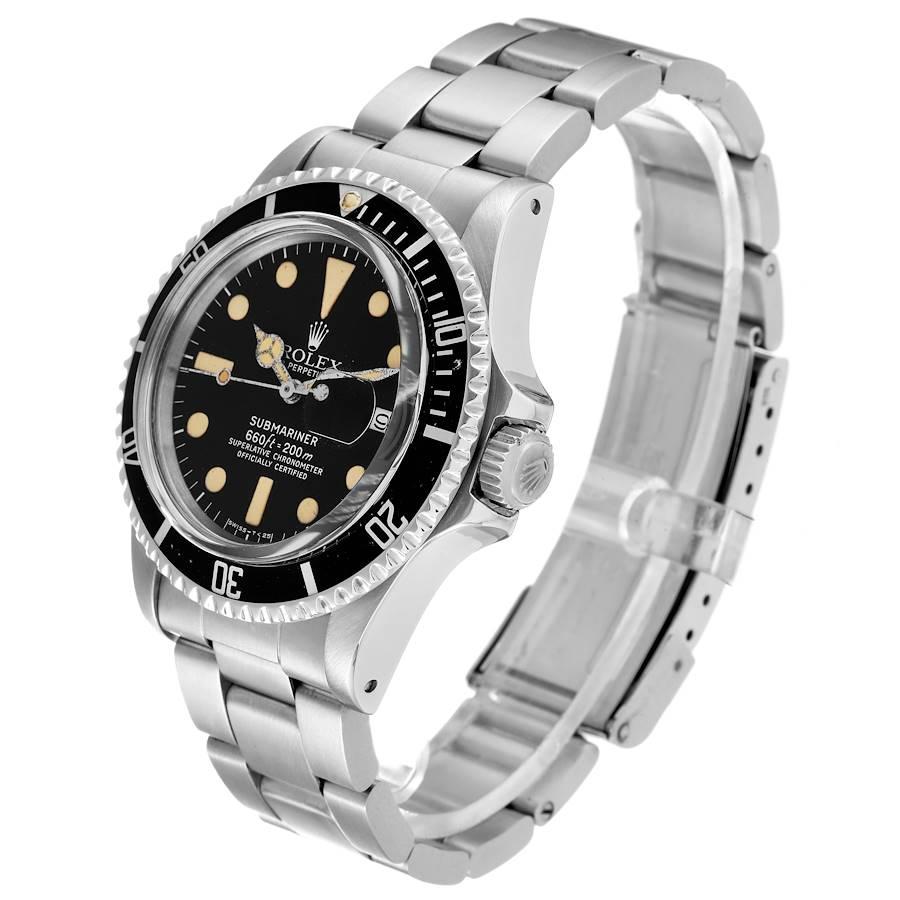 Men's Rolex Submariner Date Steel Black Dial Mens Vintage Watch 1680