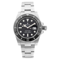 Rolex Submariner Datum Stahl keramische Lünette schwarzes Zifferblatt automatische Herrenuhr 116610