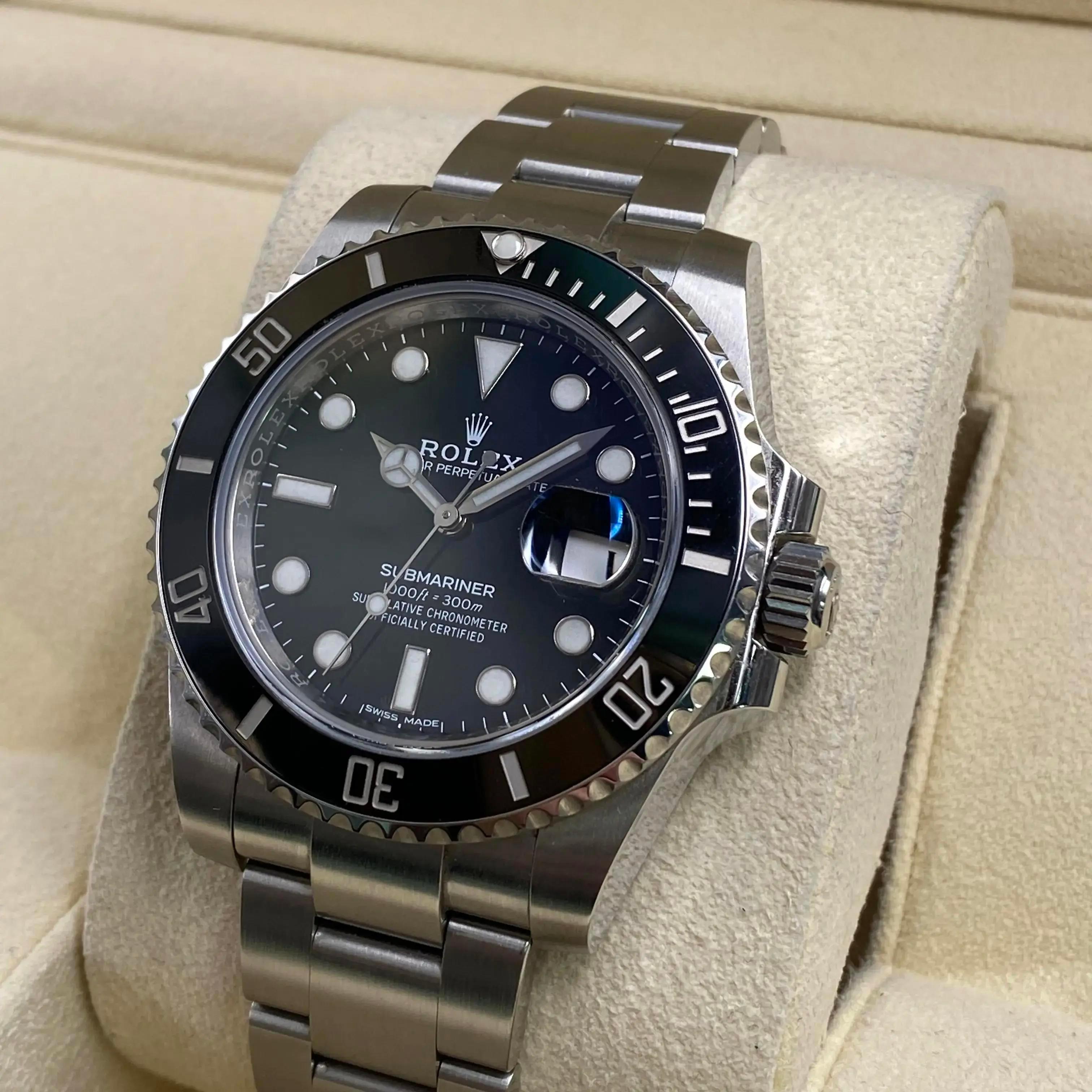 Rolex Submariner Date Steel Ceramic Black Dial Automatic Mens Watch 116610LN For Sale 3