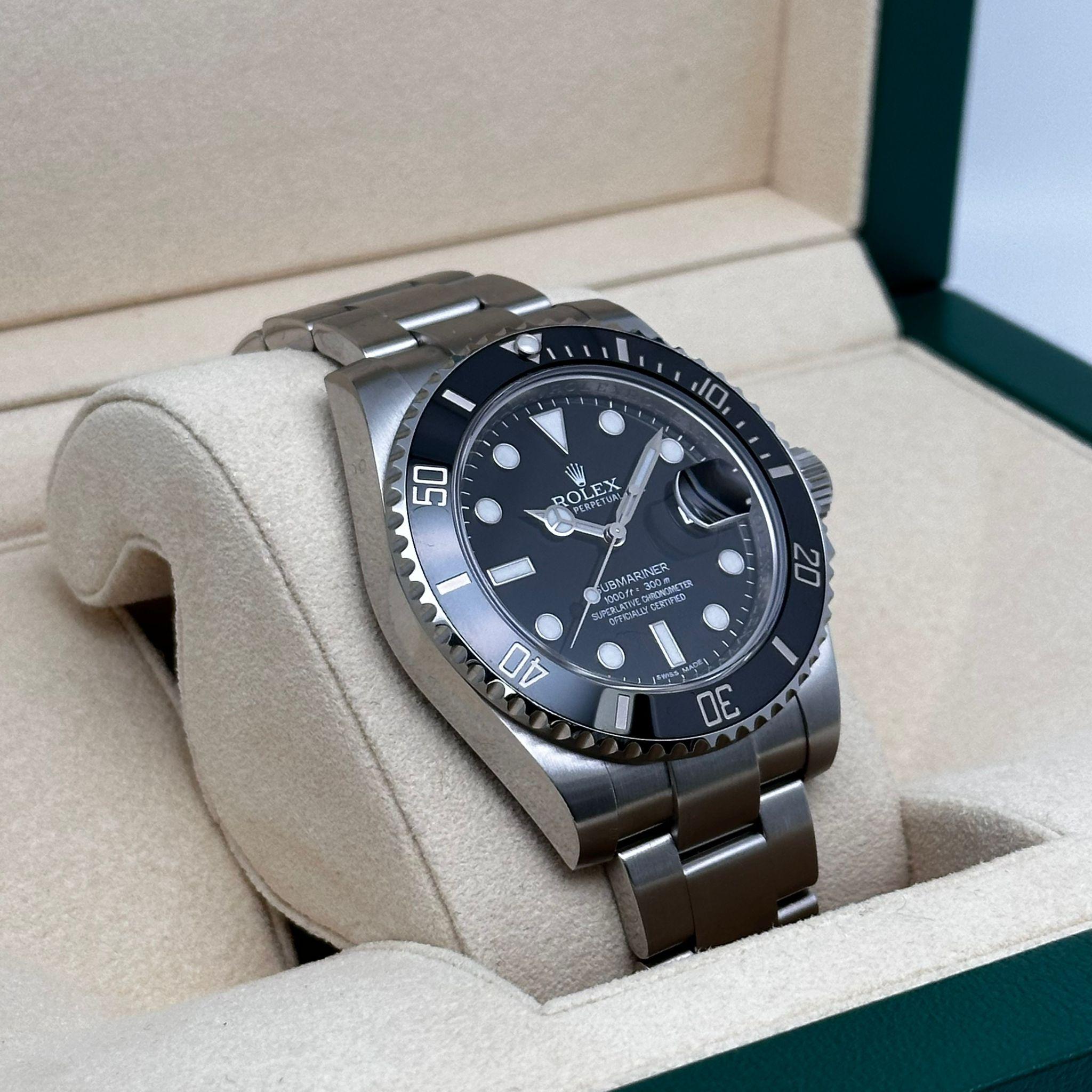 Rolex Montre Submariner Date en acier et céramique avec cadran noir, automatique pour hommes 116610LN en vente 3