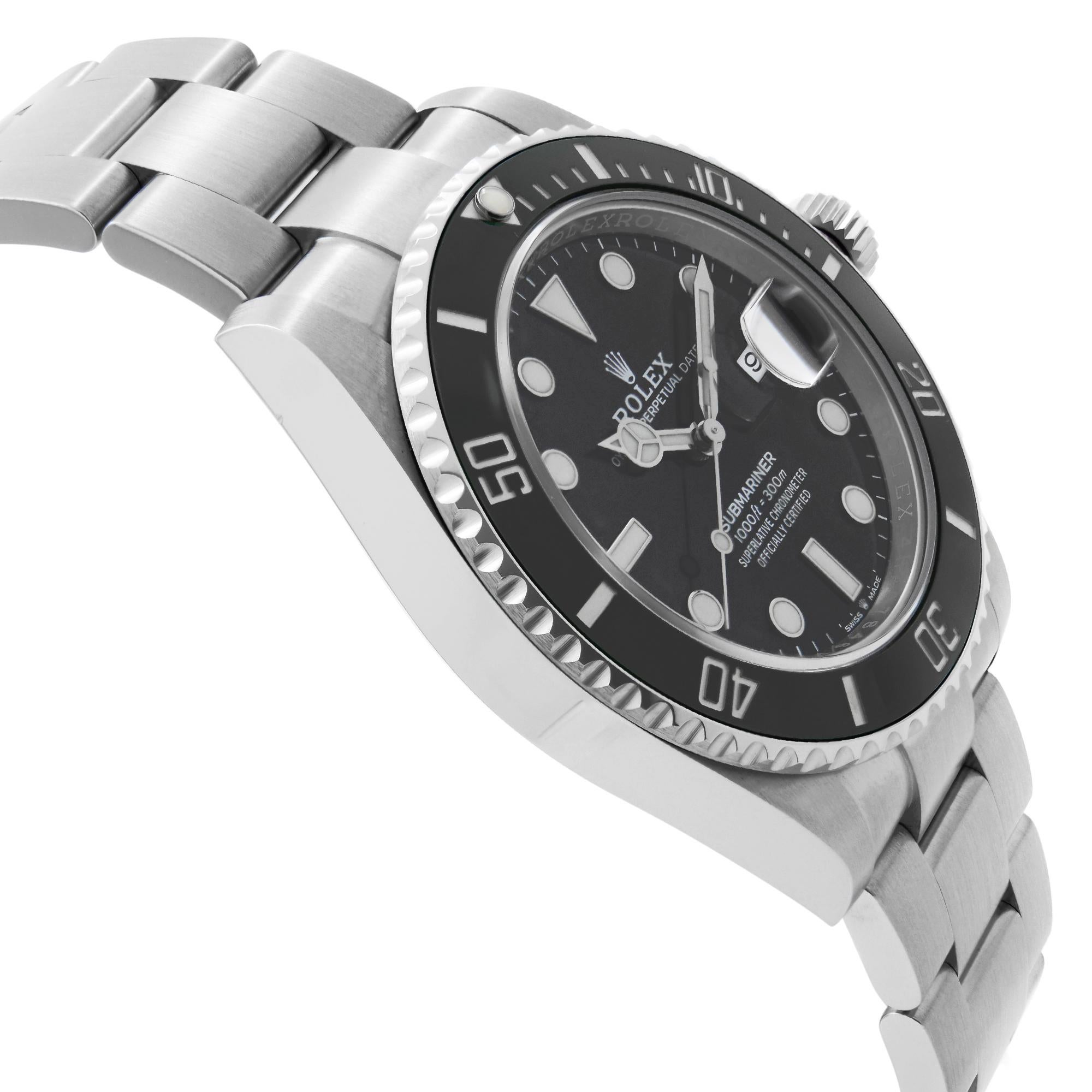 Rolex Submariner Date Stahl-Keramik-Herrenuhr mit schwarzem Zifferblatt 126610LN im Angebot 1