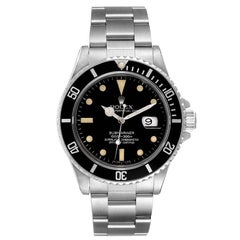 Rolex Submariner Date Steel Mens Vintage Watch 16800 Box