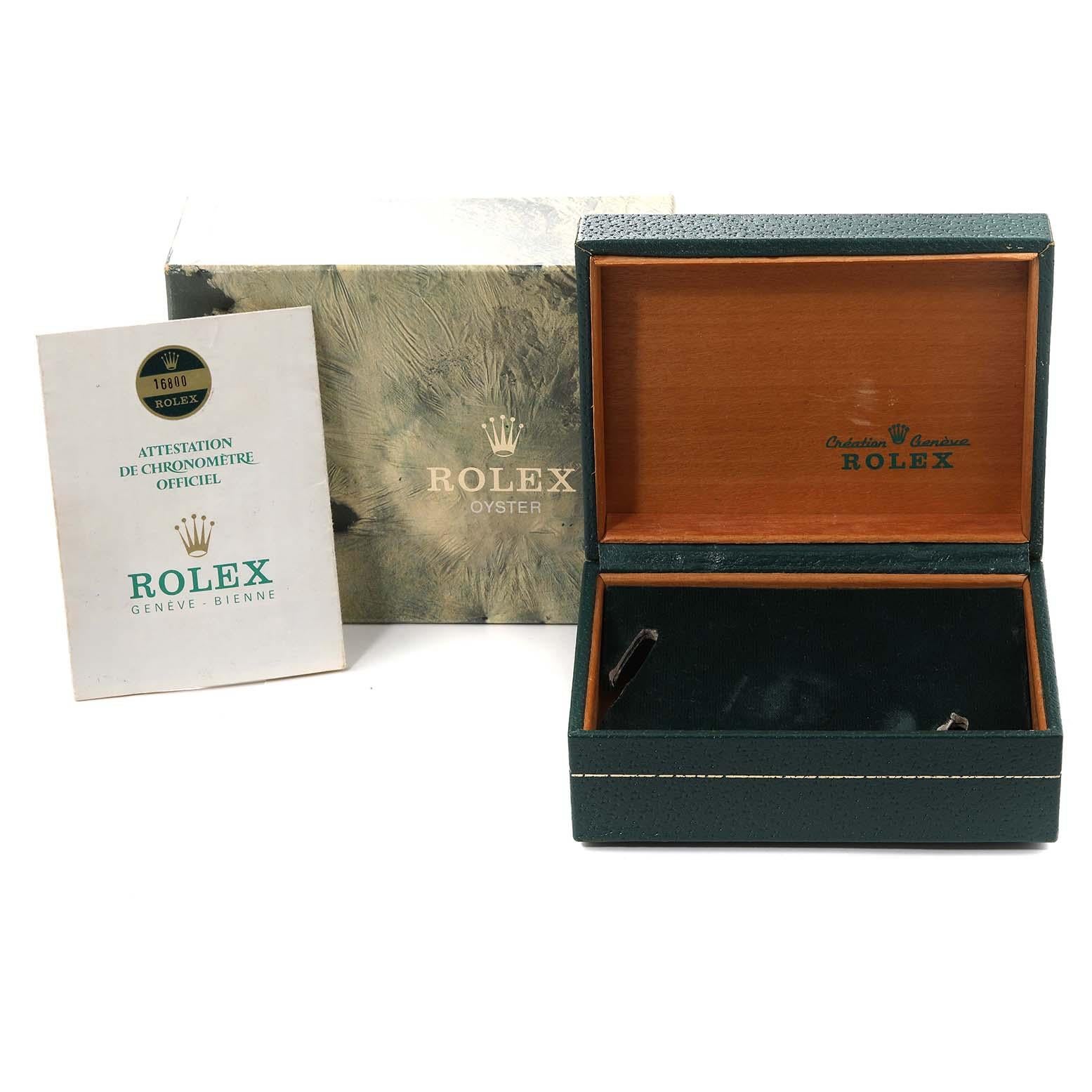 Rolex Submariner Date Stahl Vintage Herrenuhr 16800 Box Papiere im Angebot 9