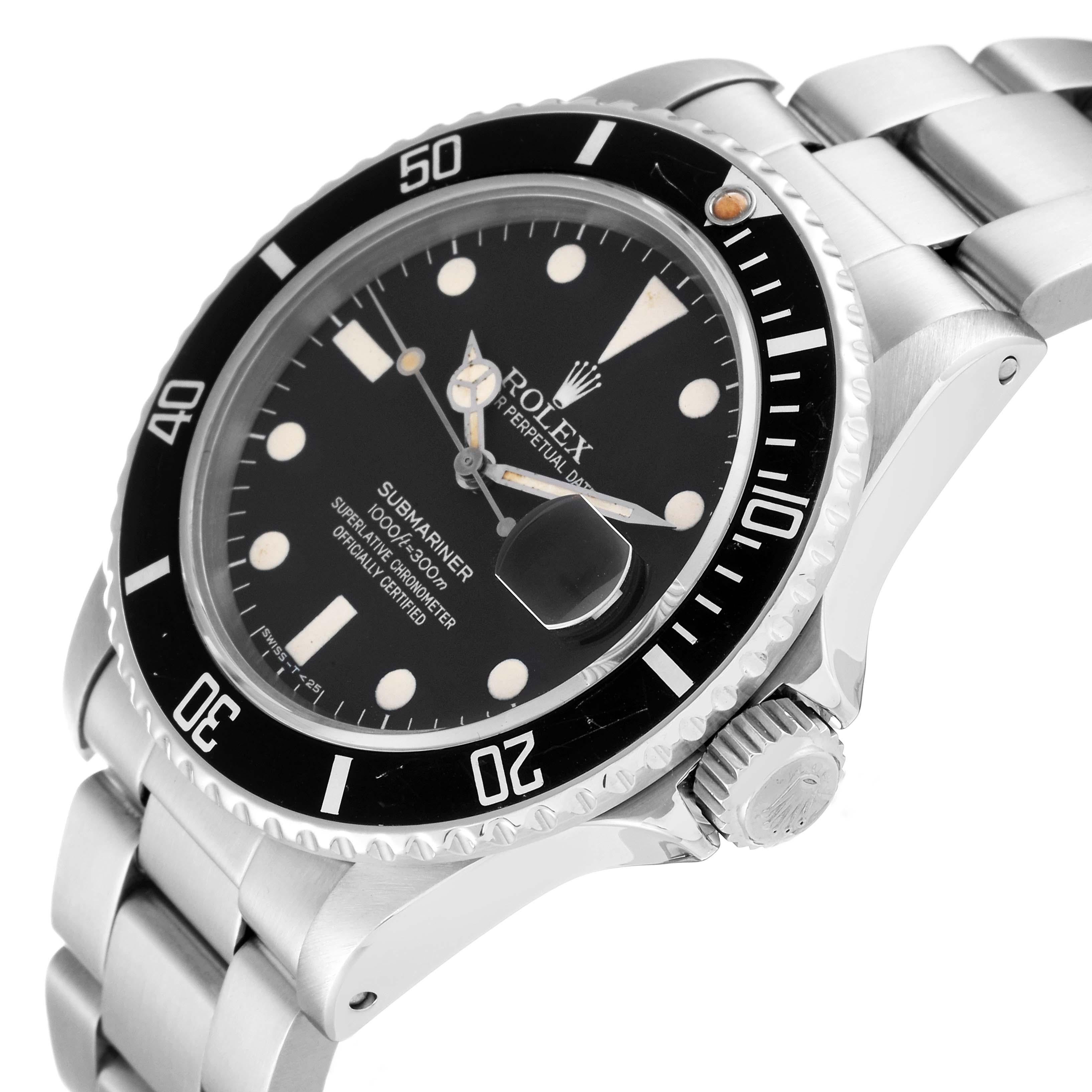 Rolex Submariner Date Steel Vintage Mens Watch 16800 Box Papers For Sale 1