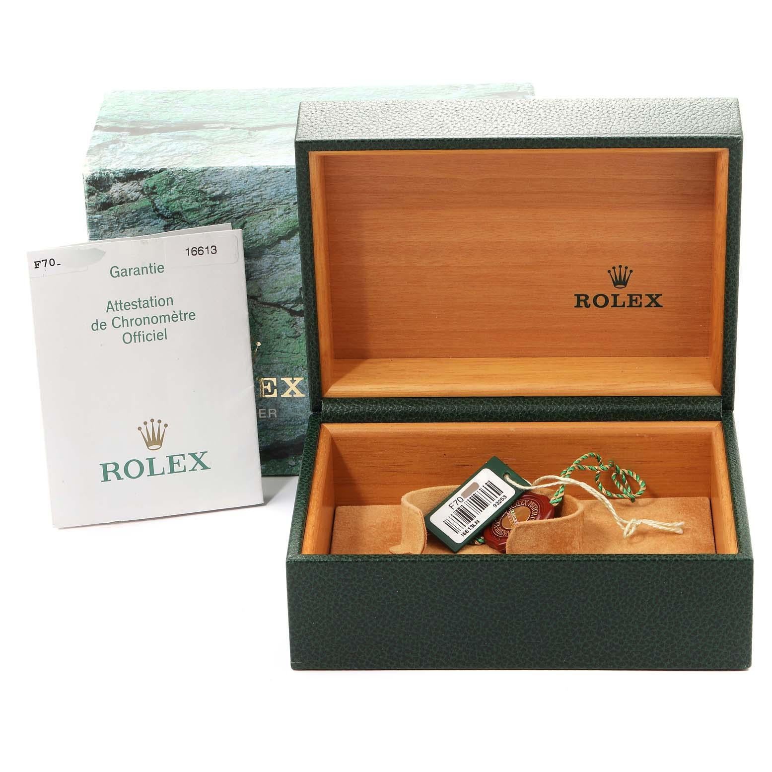 Rolex Submariner Date Steel Yellow Gold Men's Watch 16613 Box Papers 9