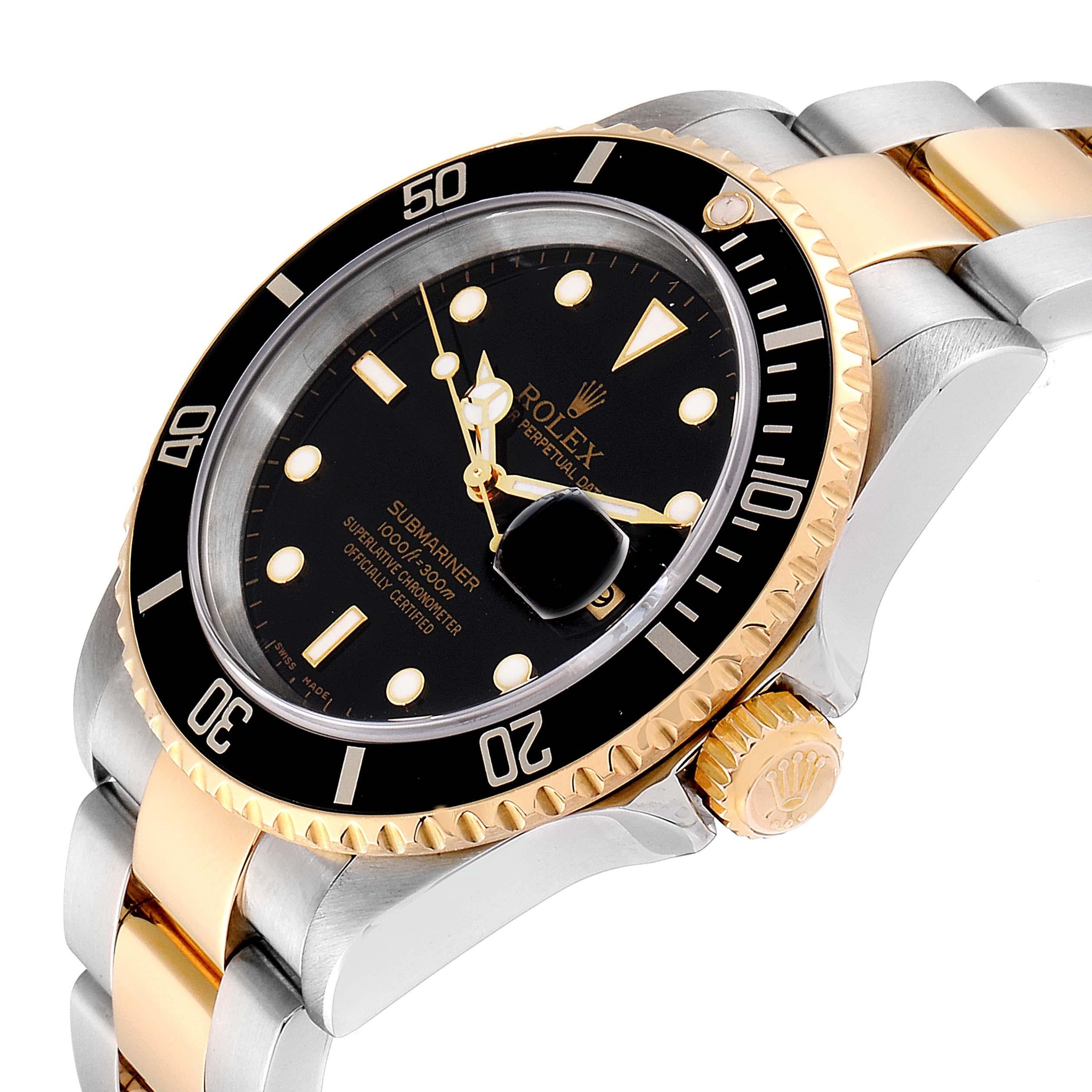 Rolex Submariner Date Steel Yellow Gold Men's Watch 16613 Box Papers 2
