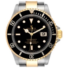 Rolex Submariner Date Steel Yellow Gold Men's Watch 16613 Box Papers