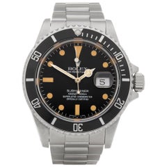 Vintage Rolex Submariner Date Transitional Dial Unpolished Stainless Steel 16800