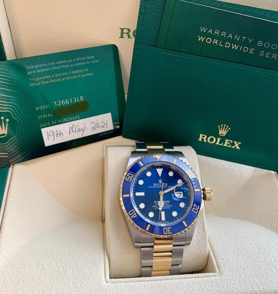 Rolex Submariner Date Two Tone Blue Dial 126613LB 2021 1