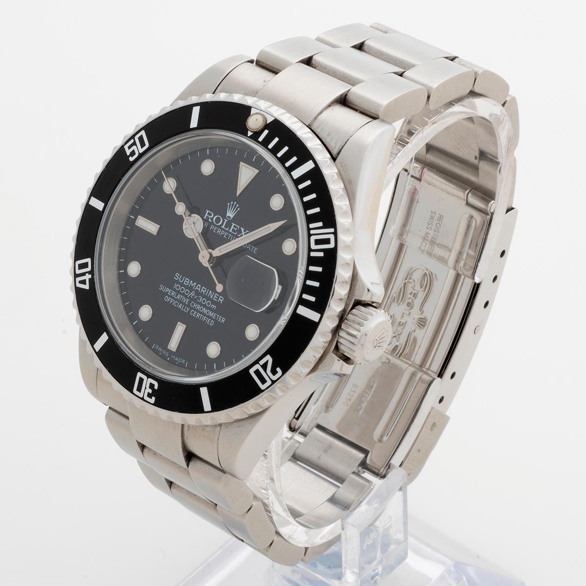 Women's or Men's Rolex Submariner Date Wristwatch Ref 16610/ 16610T . 40mm Case. Year 2007. B&P's