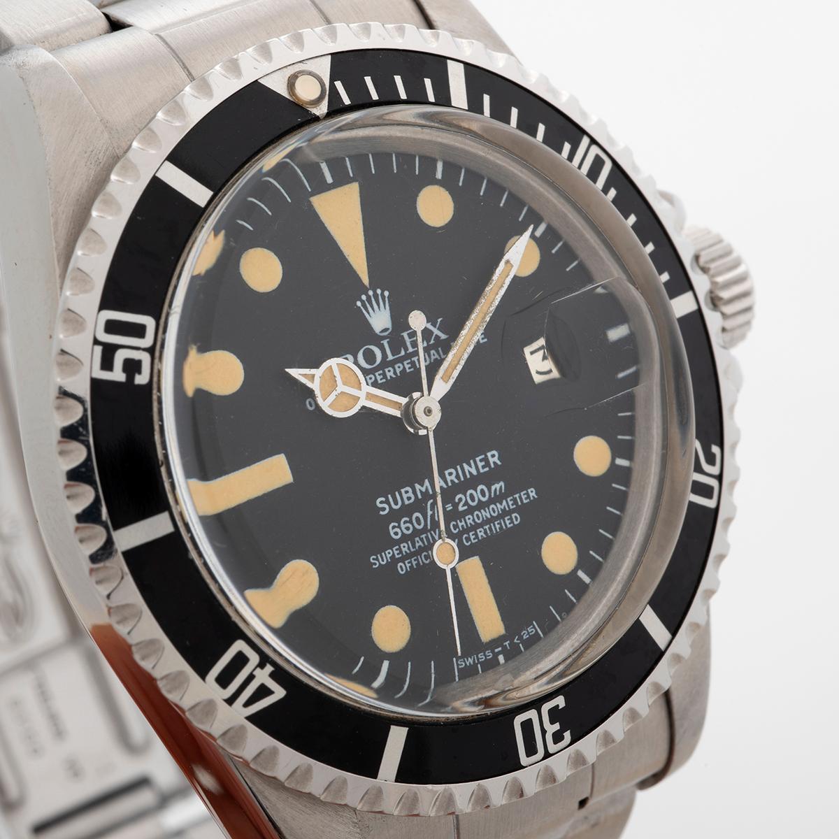 Rolex Submariner Date Wristwatch ref 1680, with patination, 1979, super history. For Sale 3