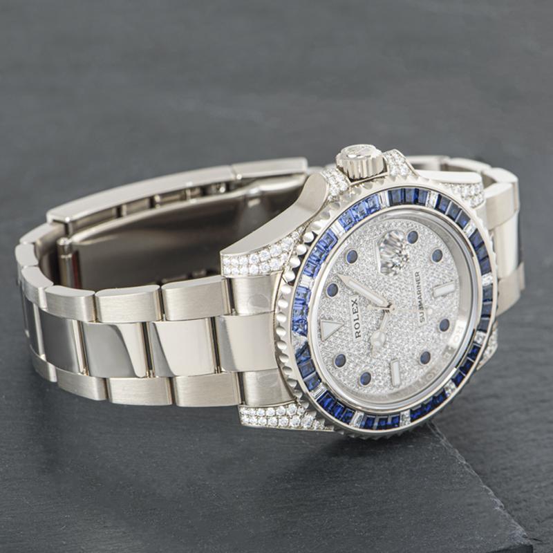 Rolex Submariner Diamond And Sapphire Set 116659SABR For Sale 1