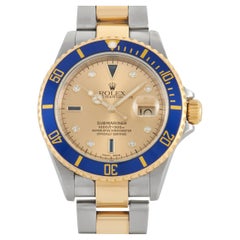 Rolex Submariner Diamond Sapphire Dial Watch 16613 