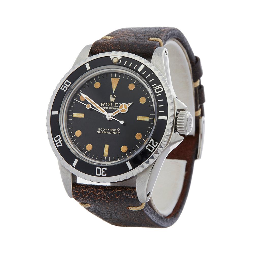 Reference: COM1638
Manufacturer: Rolex
Model: Submariner
Model Reference: 5513
Age: Circa 1963
Gender: Men's
Box and Papers: Xupes Presentation Pouch
Dial: Black
Glass: Plexiglass
Movement: Automatic
Water Resistance: Not Recommended for Use in