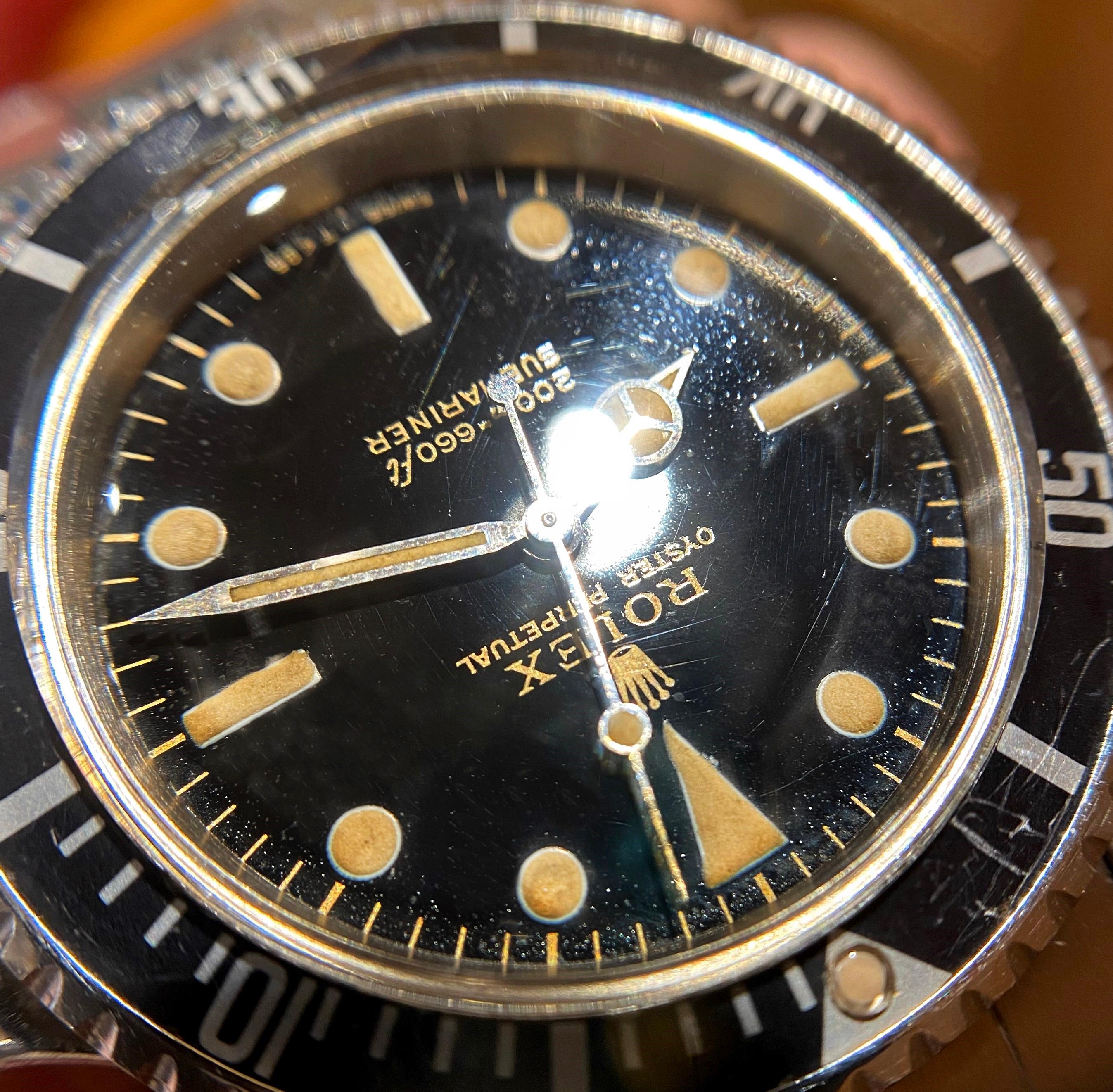 Rolex Submariner Automatikuhr mit vergoldetem, glänzendem Zifferblatt 5513 aus cremefarbenem Stahl, 1966 3