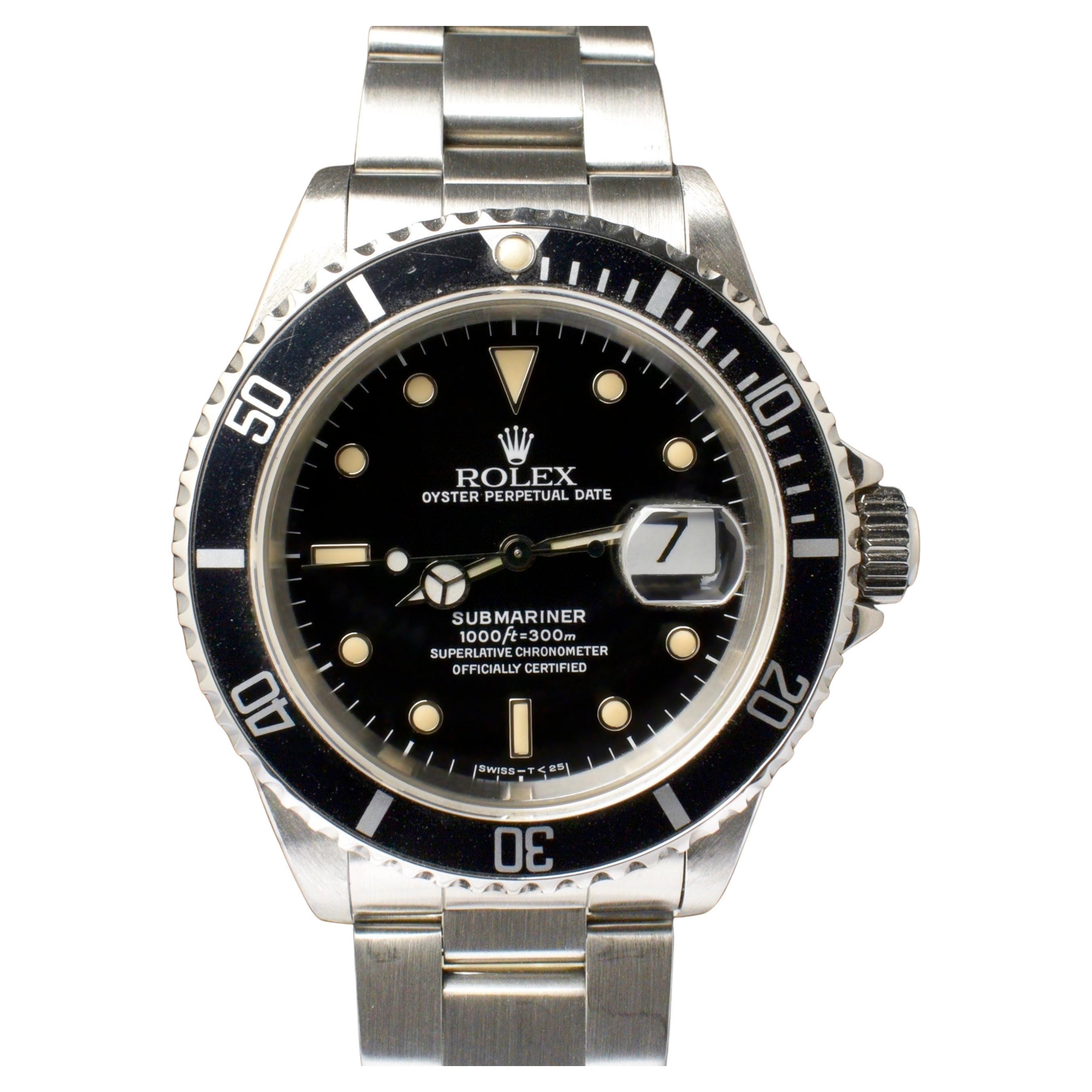 Rolex Submariner Glossy Dial 16610 Creamy Date Steel Automatic Watch, 1990  For Sale at 1stDibs | 1990s rolex submariner, submariner 1990, 1980  submariner