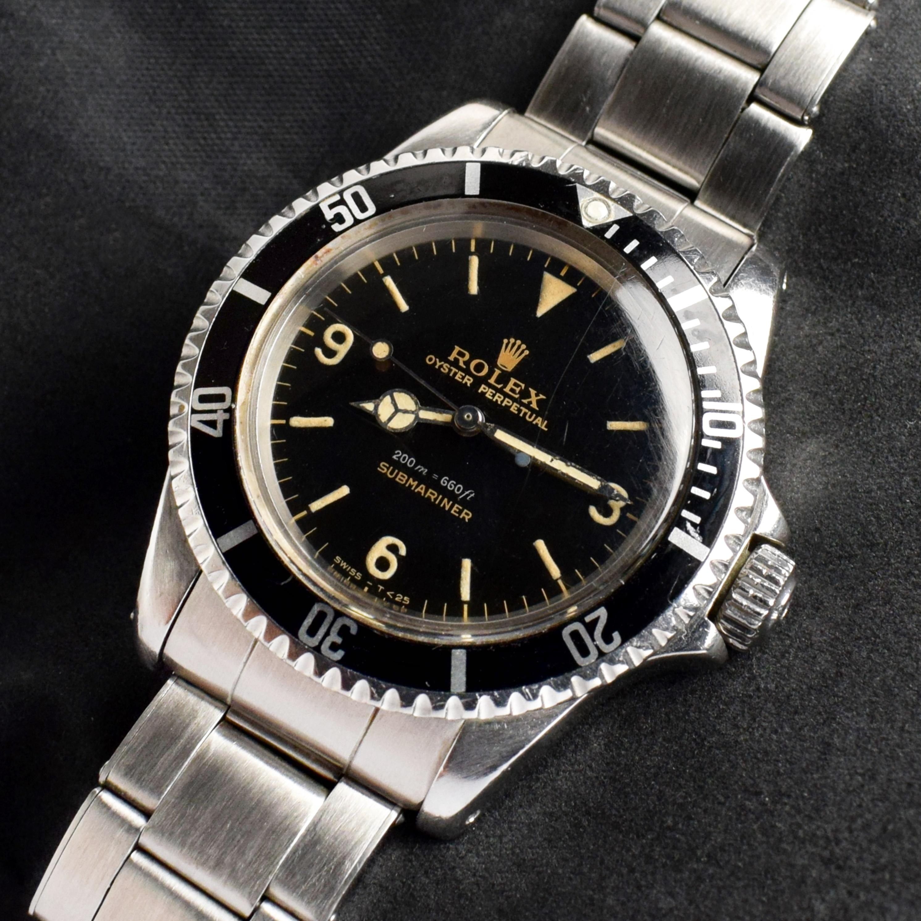 Brand: Vintage Rolex
Model: 5513
Year: 1964
Serial number: 11xxxxx
Reference: C03610

Many have seen Rolex signature design the 3,6,9 known to be the explorer dial as it is frequently seen on the model “Explorer”. The origins of the explorer dial