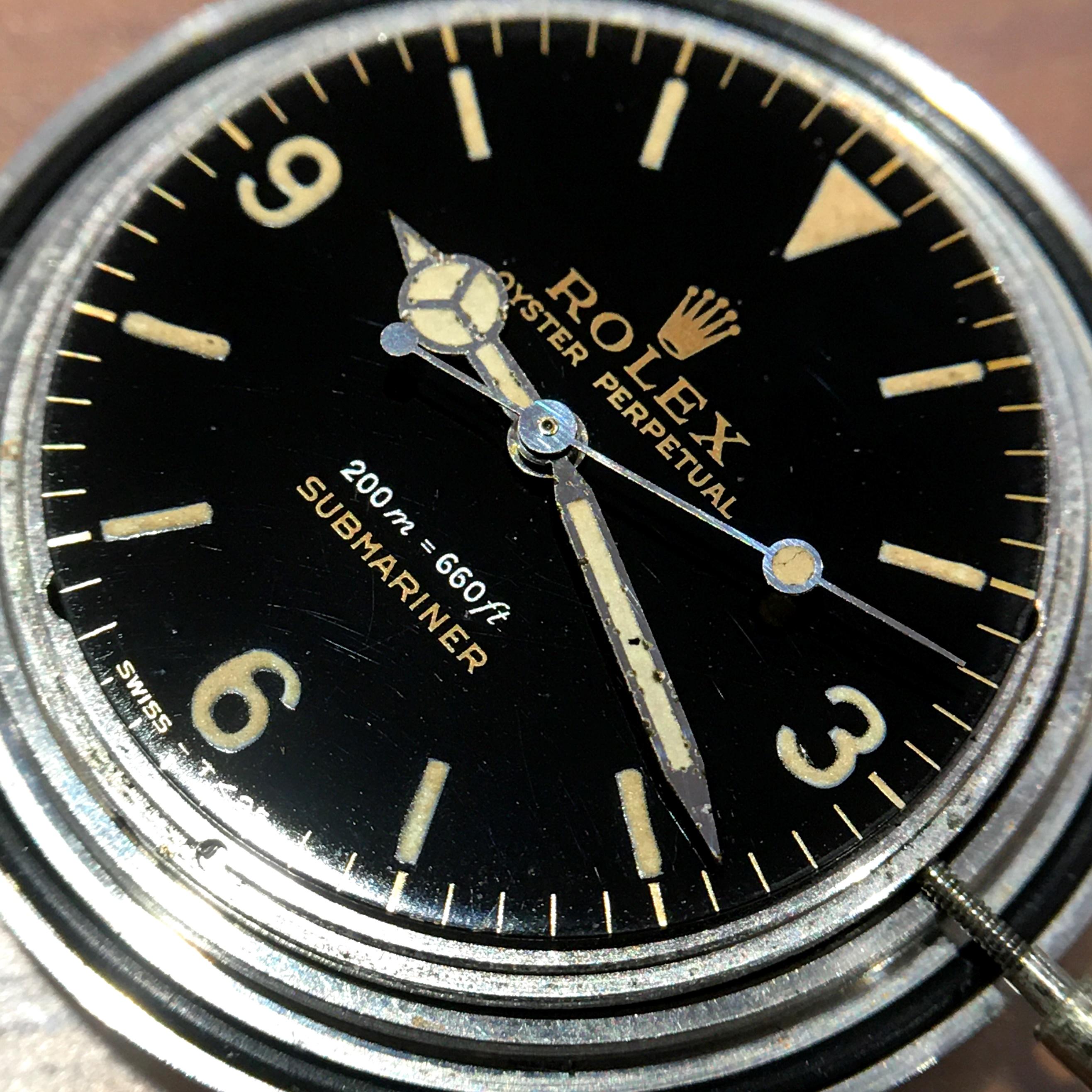 Rolex Submariner glänzende vergoldete Explorer-Zifferblatt 5513 Stahl-Automatikuhr, 1964 im Angebot 1