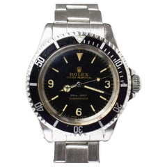 Rolex Submariner Glossy Gilt Explorer Dial 5513 Steel Automatic Watch, 1964