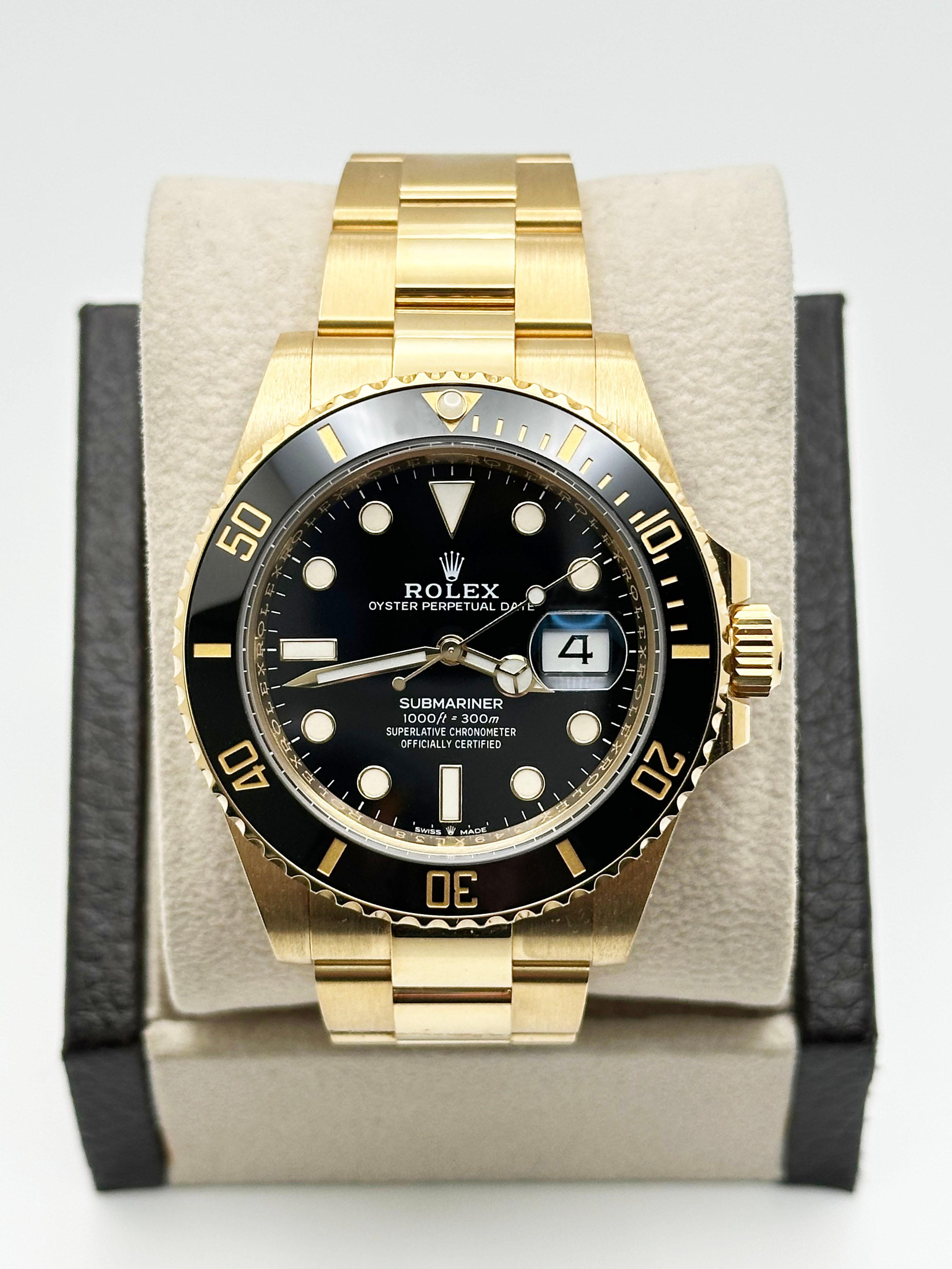 Rolex Submariner Gold 126618LN 41mm Schwarz Keramik 18K Gelbgold Box Papier im Zustand „Hervorragend“ in San Diego, CA