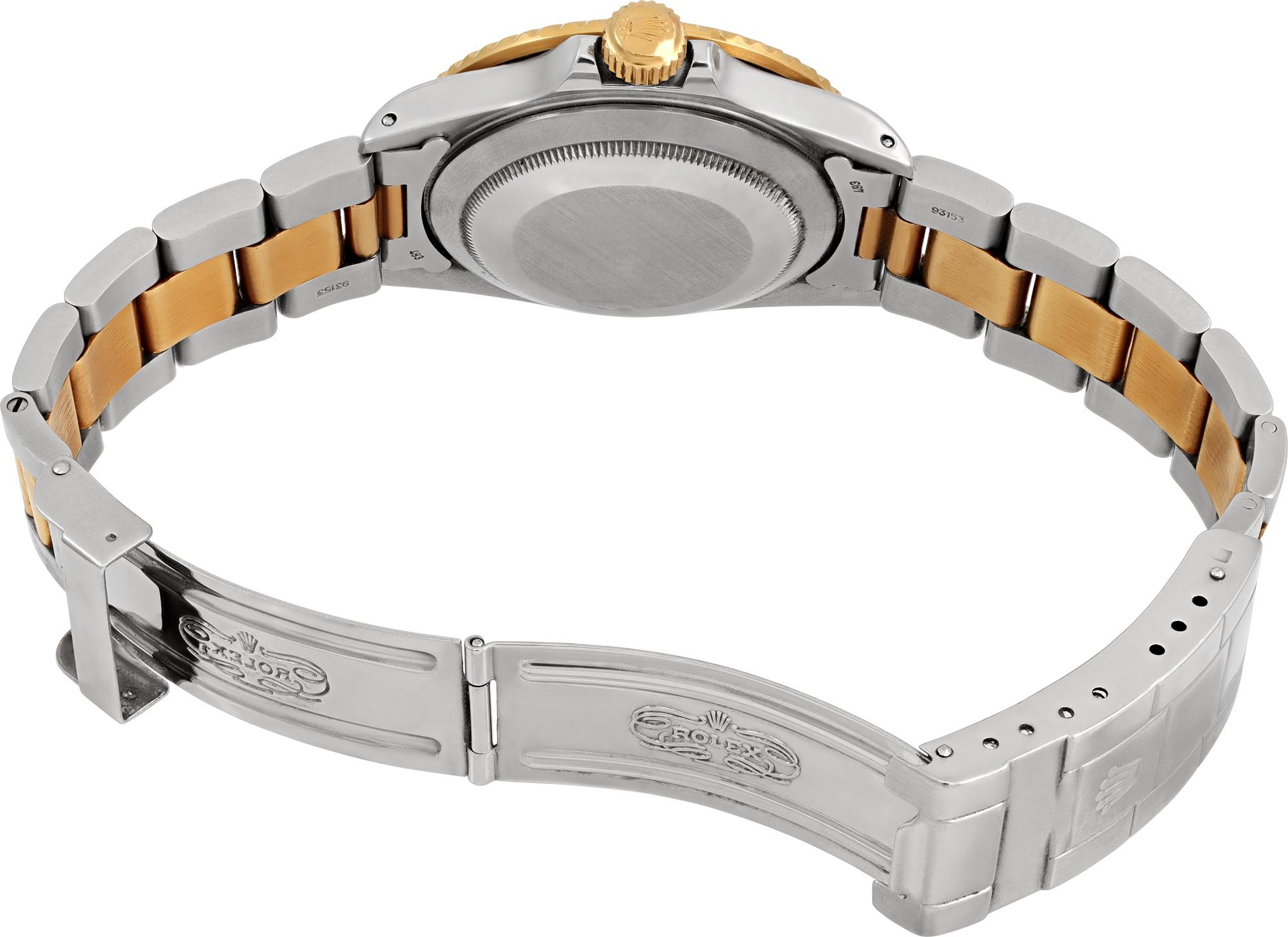  Rolex Submariner Gold & Stainless Steel Automatic Wristwatch 16803 Unisexe 