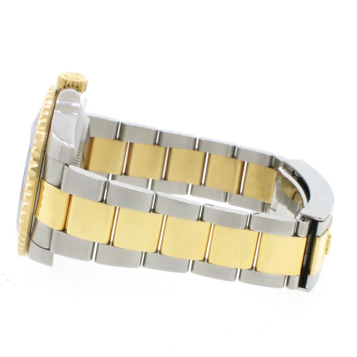 Men's Rolex Submariner Gold/Steel Ceramic Bezel Black Dial Watch 116613 For Sale