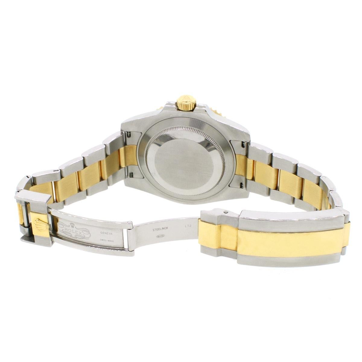 Rolex Submariner Gold/Steel Ceramic Bezel Black Dial Watch 116613 For Sale 2