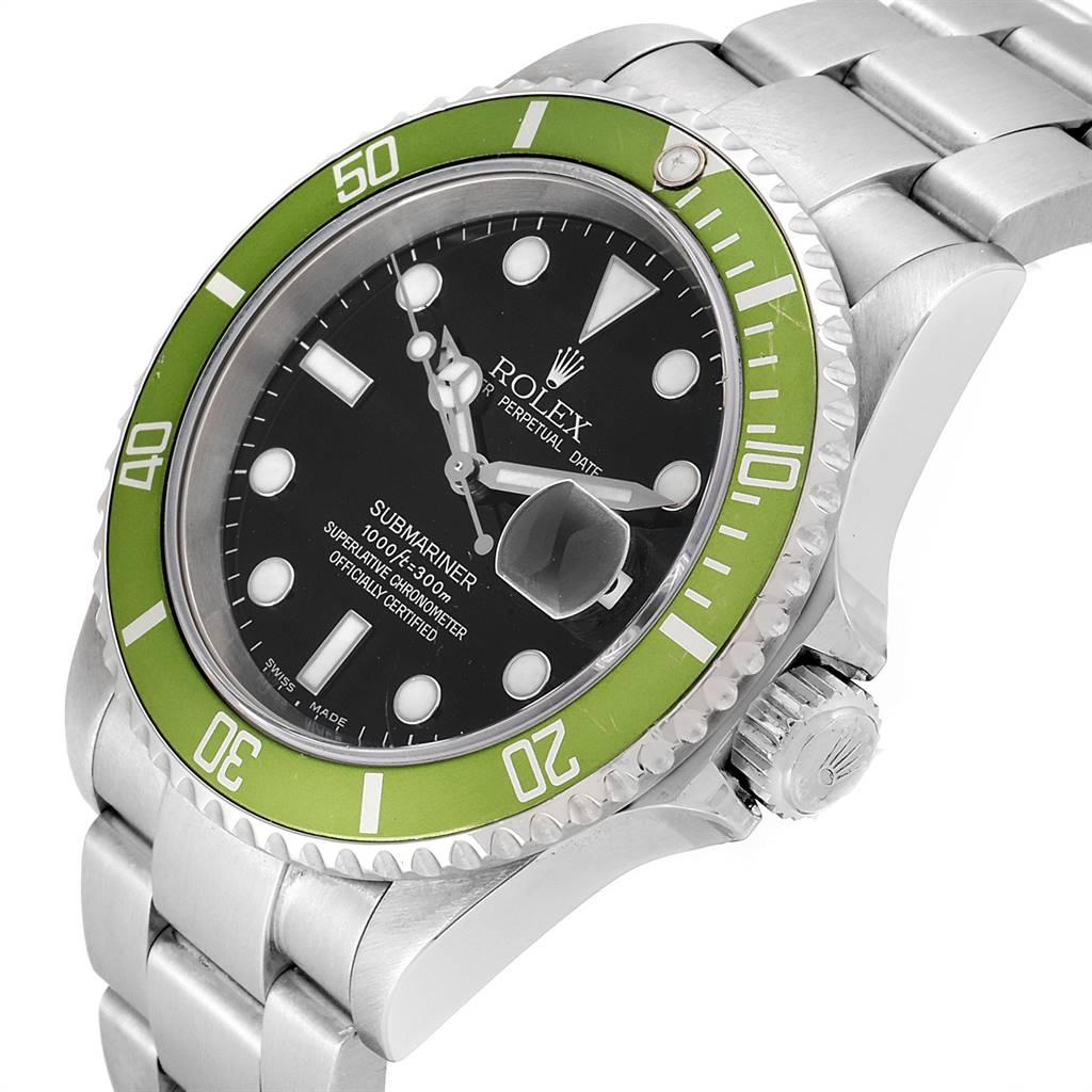 Rolex Submariner Green 50th Anniversary Flat 4 Men's Watch 16610LV 1