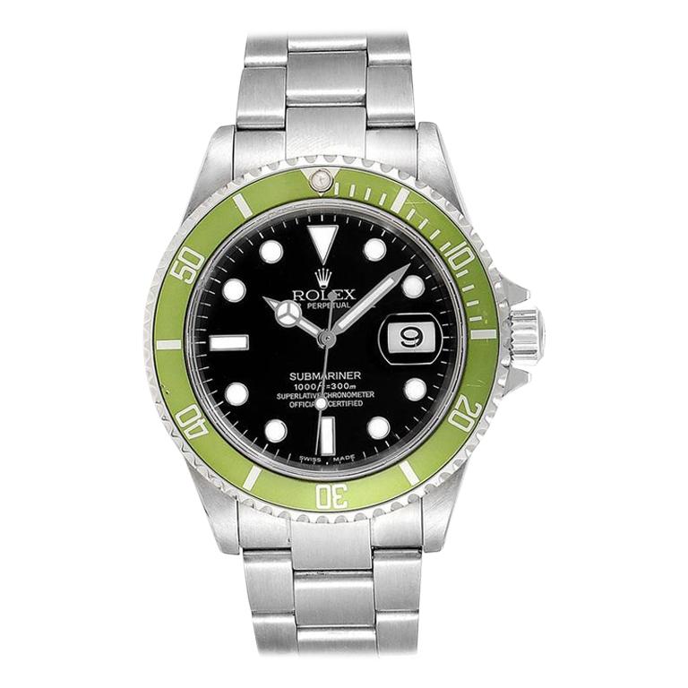 Rolex Submariner Green 50th Anniversary Flat 4 Men's Watch 16610LV