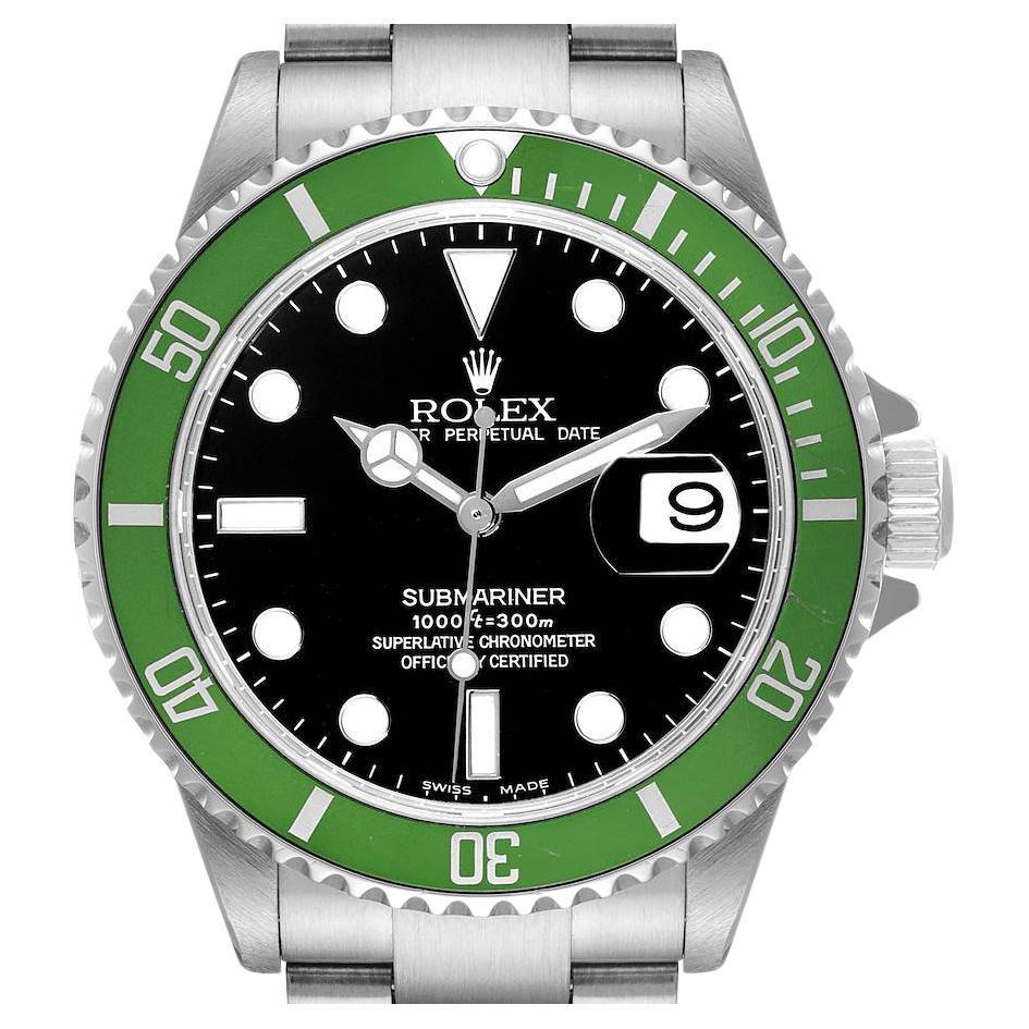 Rolex Submariner Green 50th Anniversary Flat 4 Watch 16610LV
