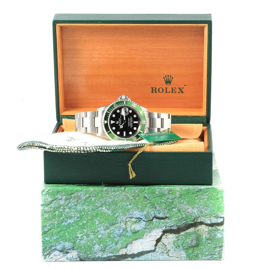 Rolex Submariner Green 50th Anniversary Kermit Watch 16610LV Unworn 8