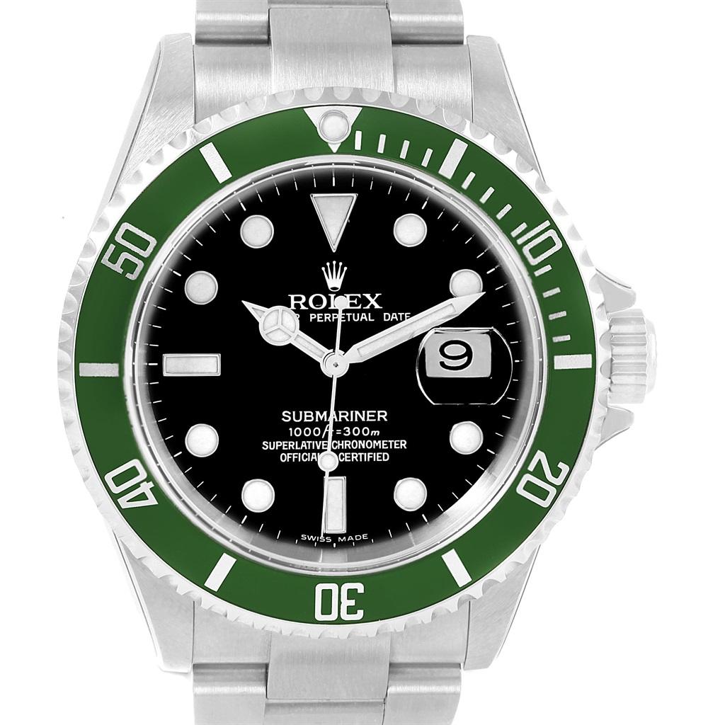 Rolex Submariner Green 50th Anniversary Kermit Watch 16610LV Unworn 2