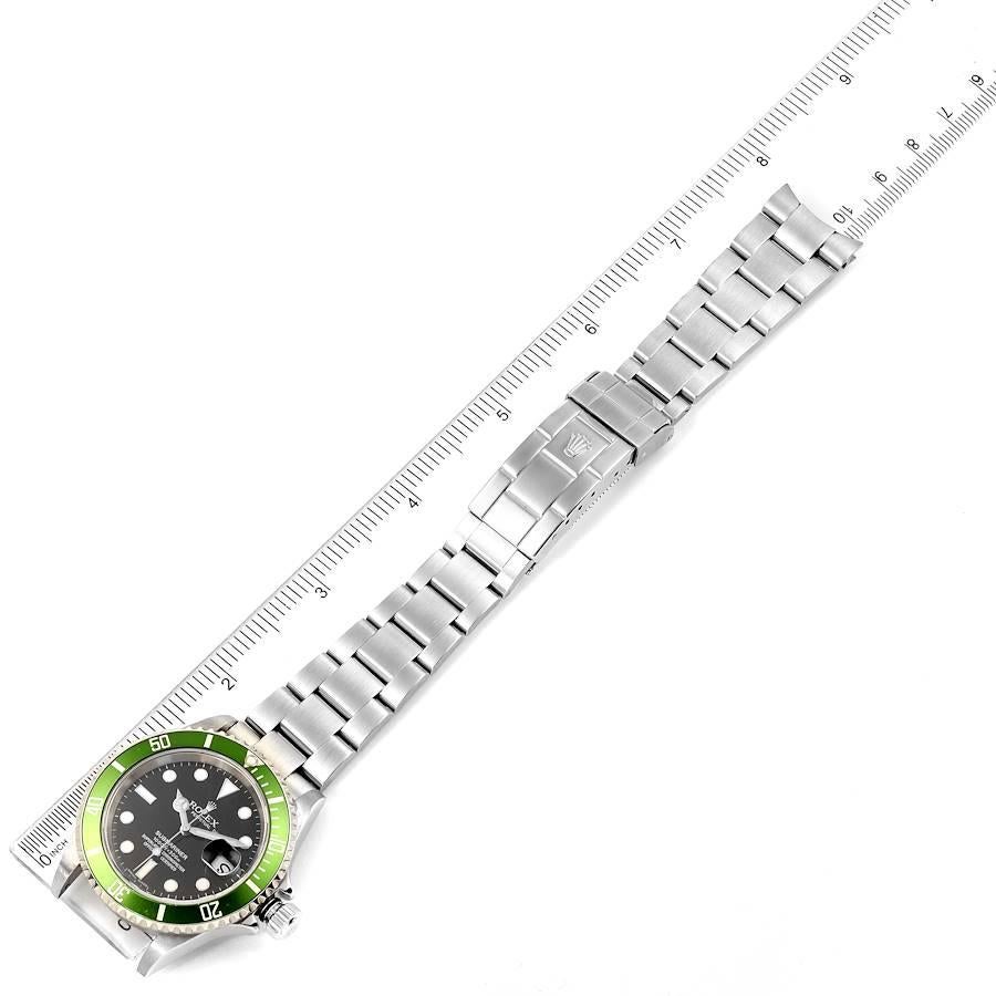 Rolex Submariner Green 50th Anniversary Men's Watch 16610LV Box Papers 7
