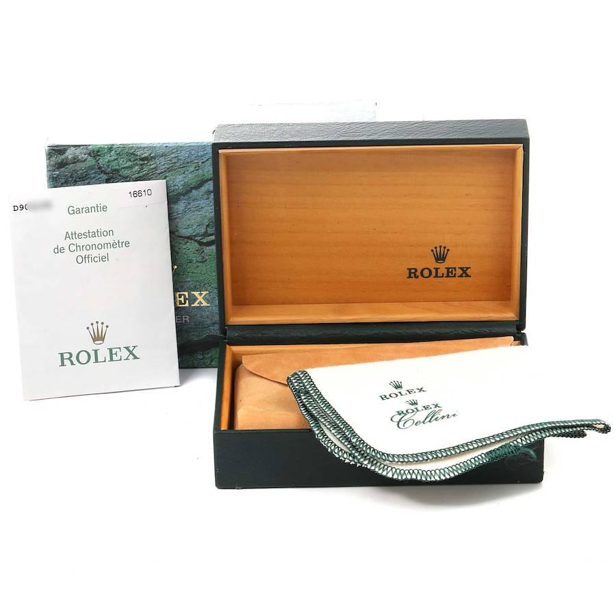 Rolex Submariner Green 50th Anniversary Men's Watch 16610LV Box Papers 9