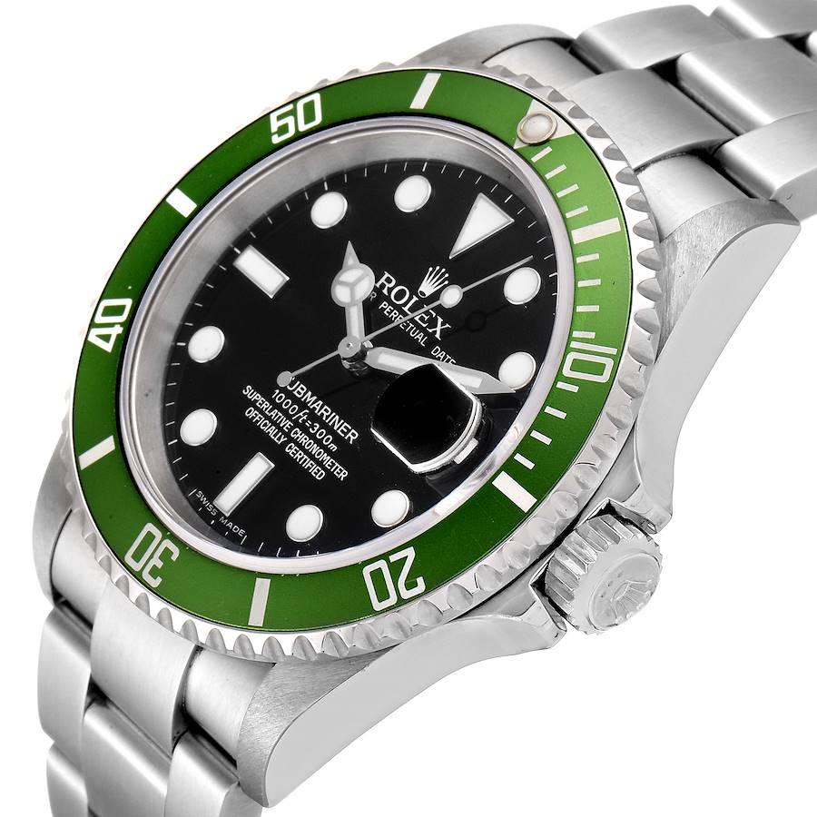 Rolex Submariner Green 50th Anniversary Men's Watch 16610LV Box Papers 2