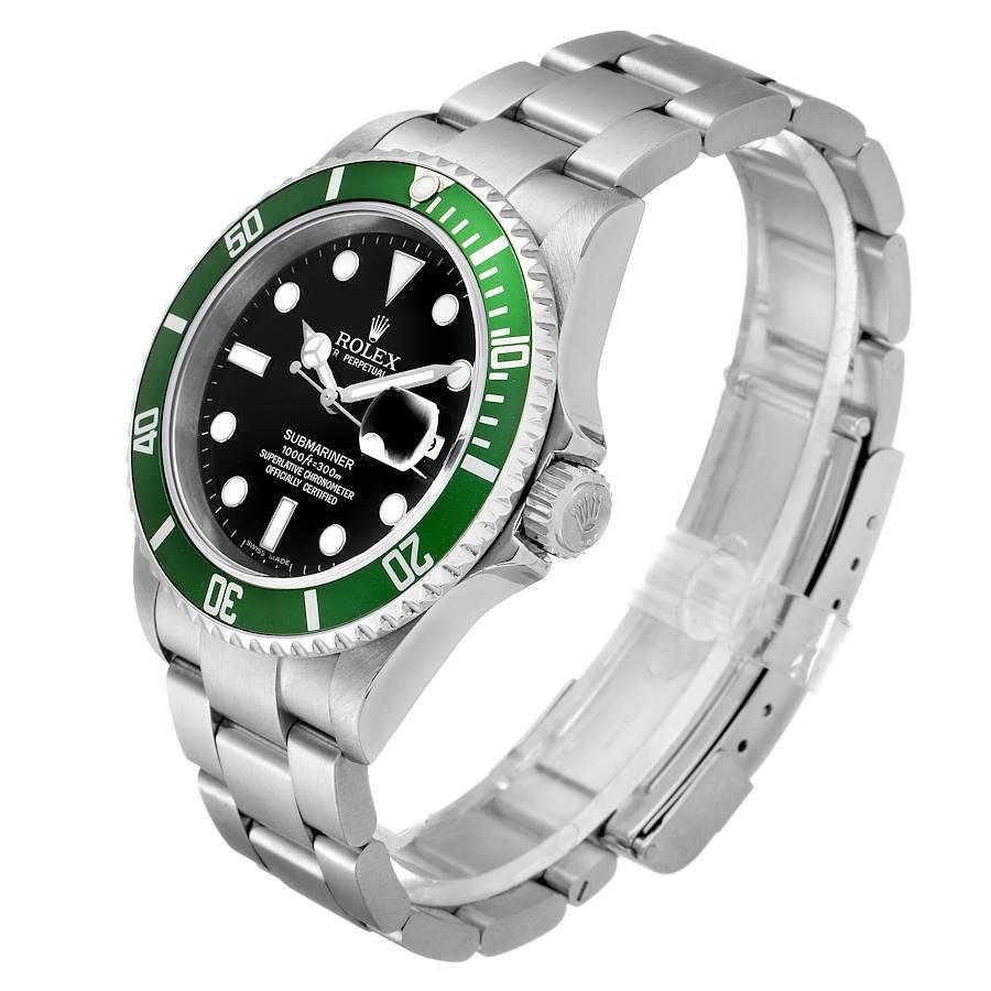Men's Rolex Submariner Green 50th Anniversary Mens Watch 16610LV For Sale